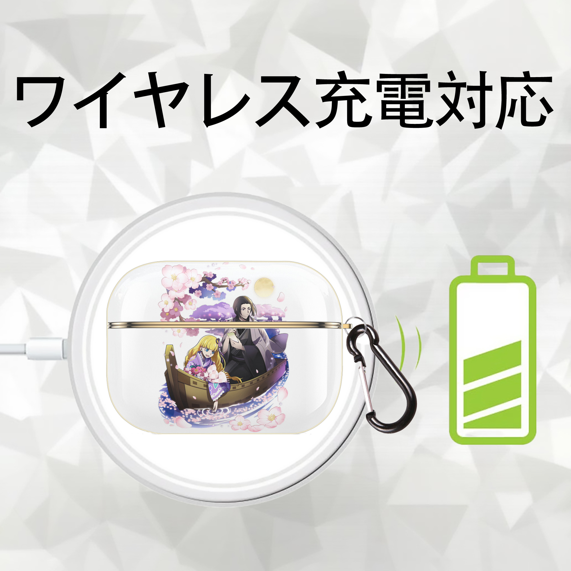 文豪ストレイドッグス Bungo Stray Dogs 【AirPods Pro用】ハードシェル保護ケース｜耐衝撃・防指紋・カラビナ付き商品仕様