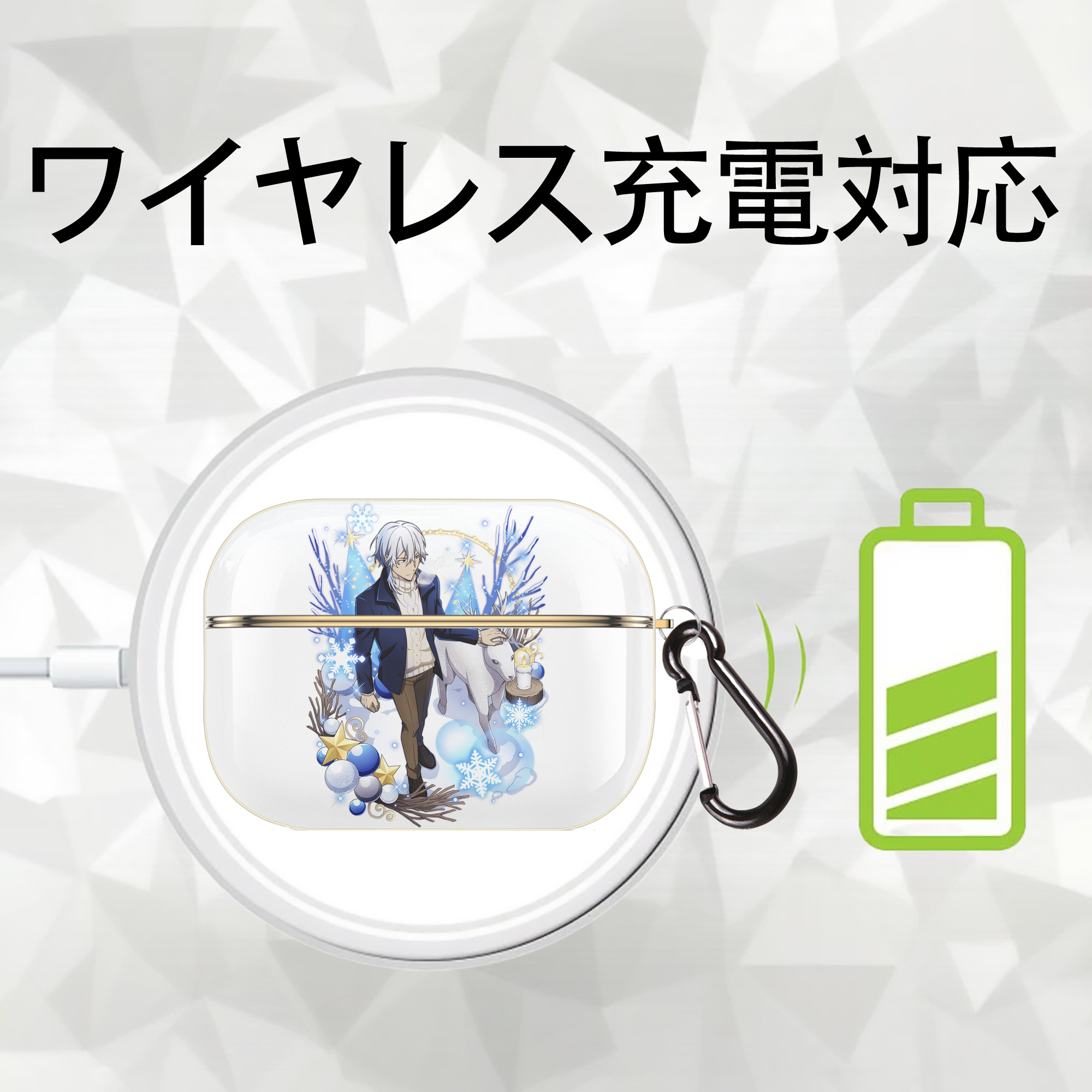 文豪ストレイドッグス Bungo Stray Dogs 【AirPods Pro用】ハードシェル保護ケース｜耐衝撃・防指紋・カラビナ付き商品仕様