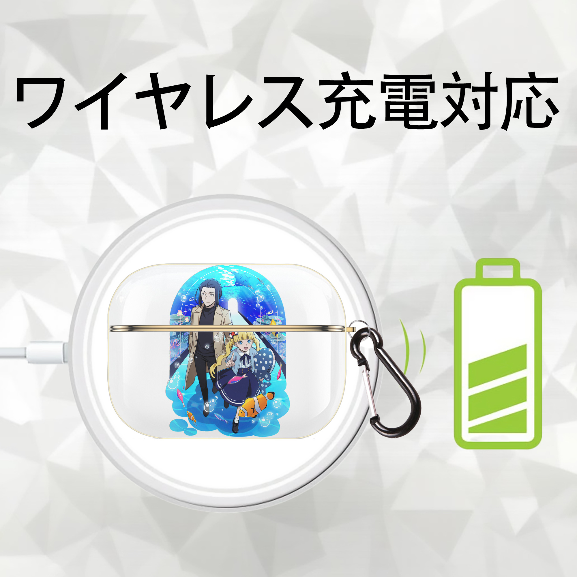 文豪ストレイドッグス Bungo Stray Dogs 【AirPods Pro用】ハードシェル保護ケース｜耐衝撃・防指紋・カラビナ付き商品仕様