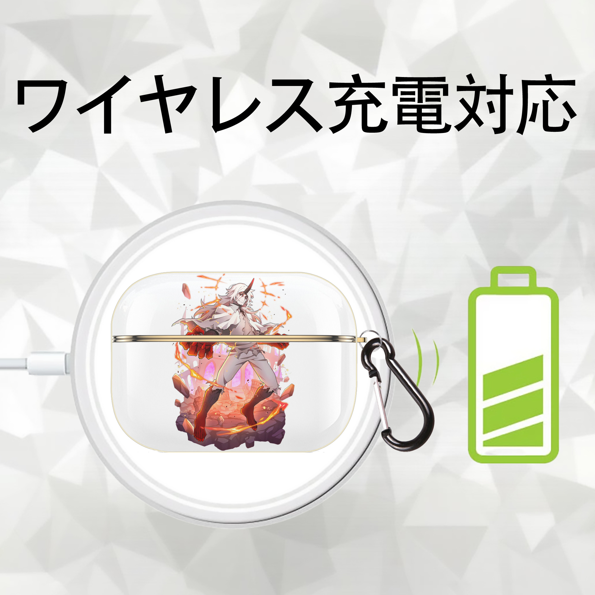 文豪ストレイドッグス Bungo Stray Dogs 【AirPods Pro用】ハードシェル保護ケース｜耐衝撃・防指紋・カラビナ付き商品仕様