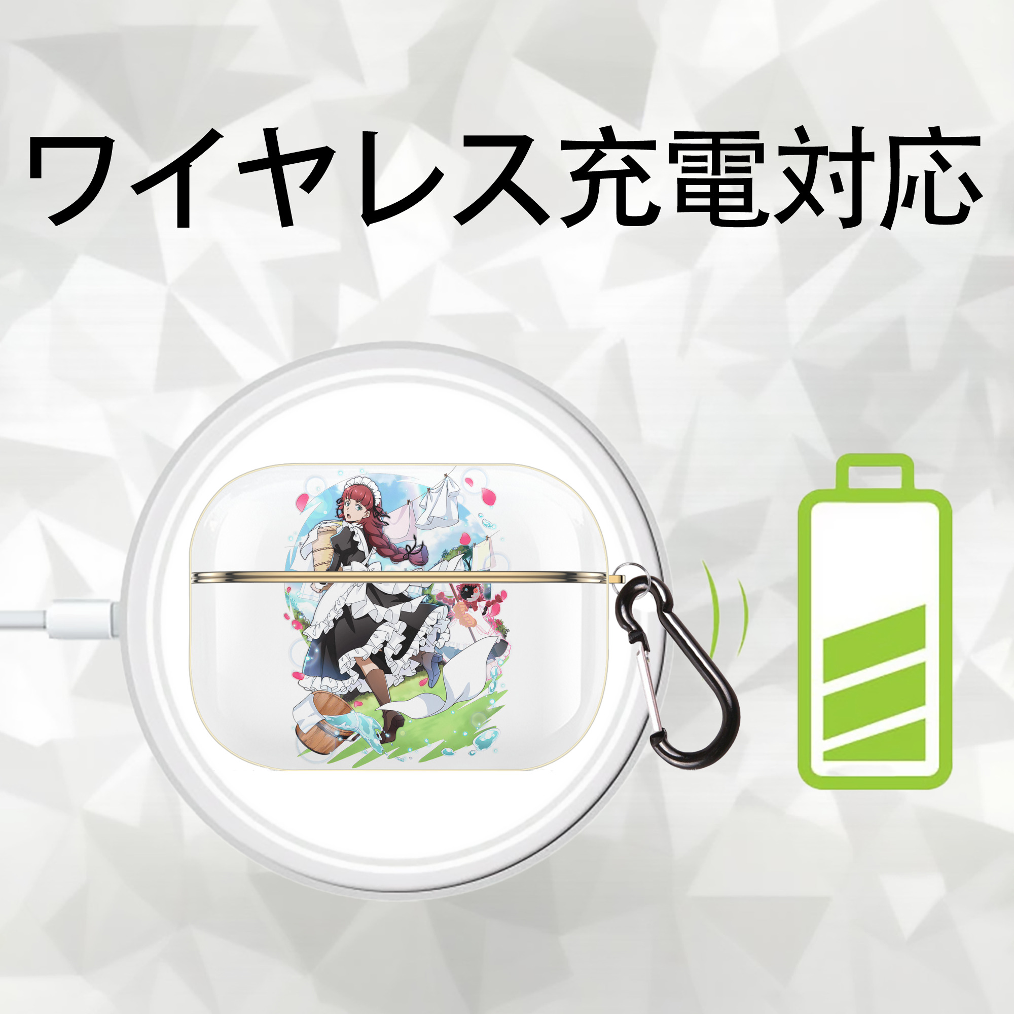 文豪ストレイドッグス Bungo Stray Dogs 【AirPods Pro用】ハードシェル保護ケース｜耐衝撃・防指紋・カラビナ付き商品仕様