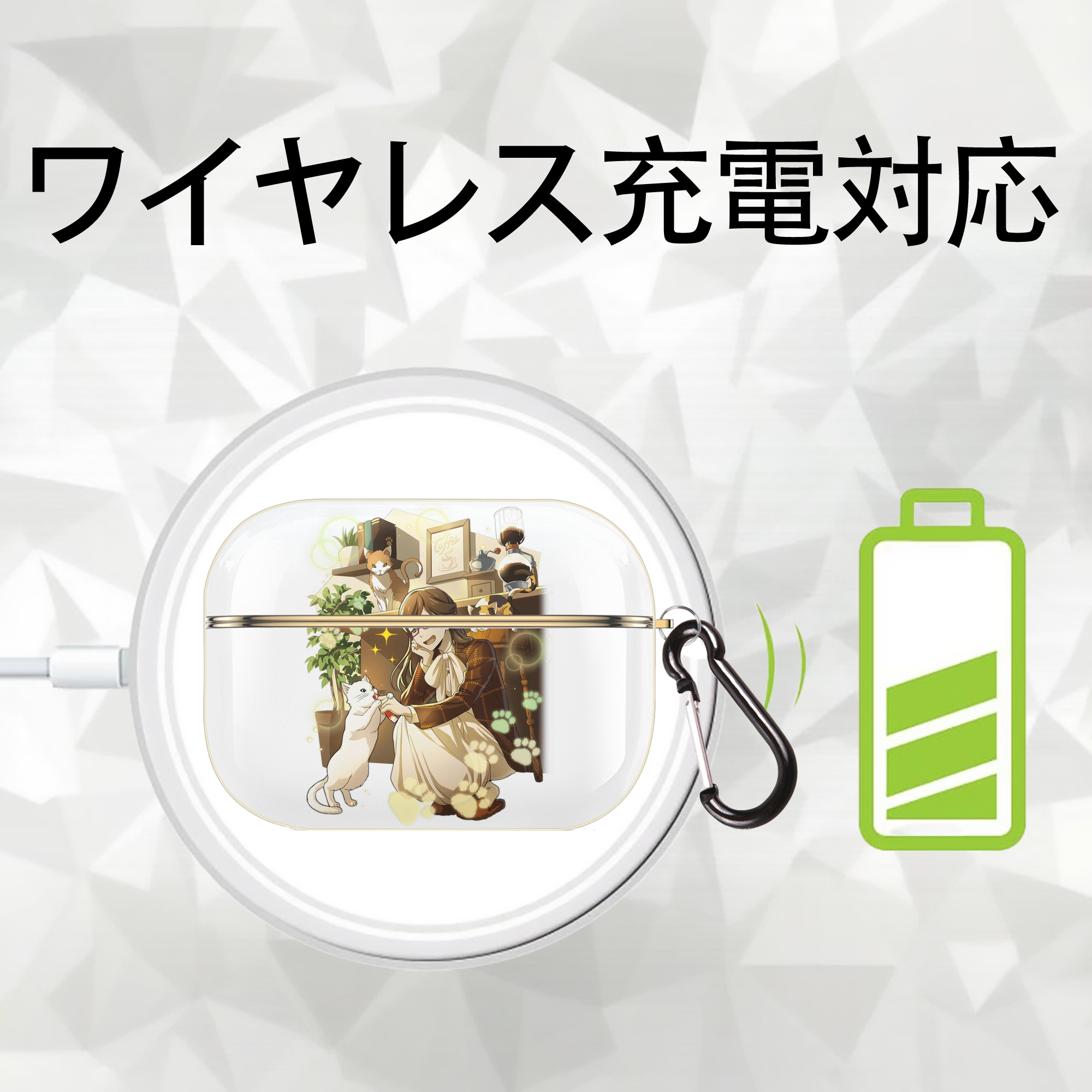 文豪ストレイドッグス Bungo Stray Dogs 【AirPods Pro用】ハードシェル保護ケース｜耐衝撃・防指紋・カラビナ付き商品仕様