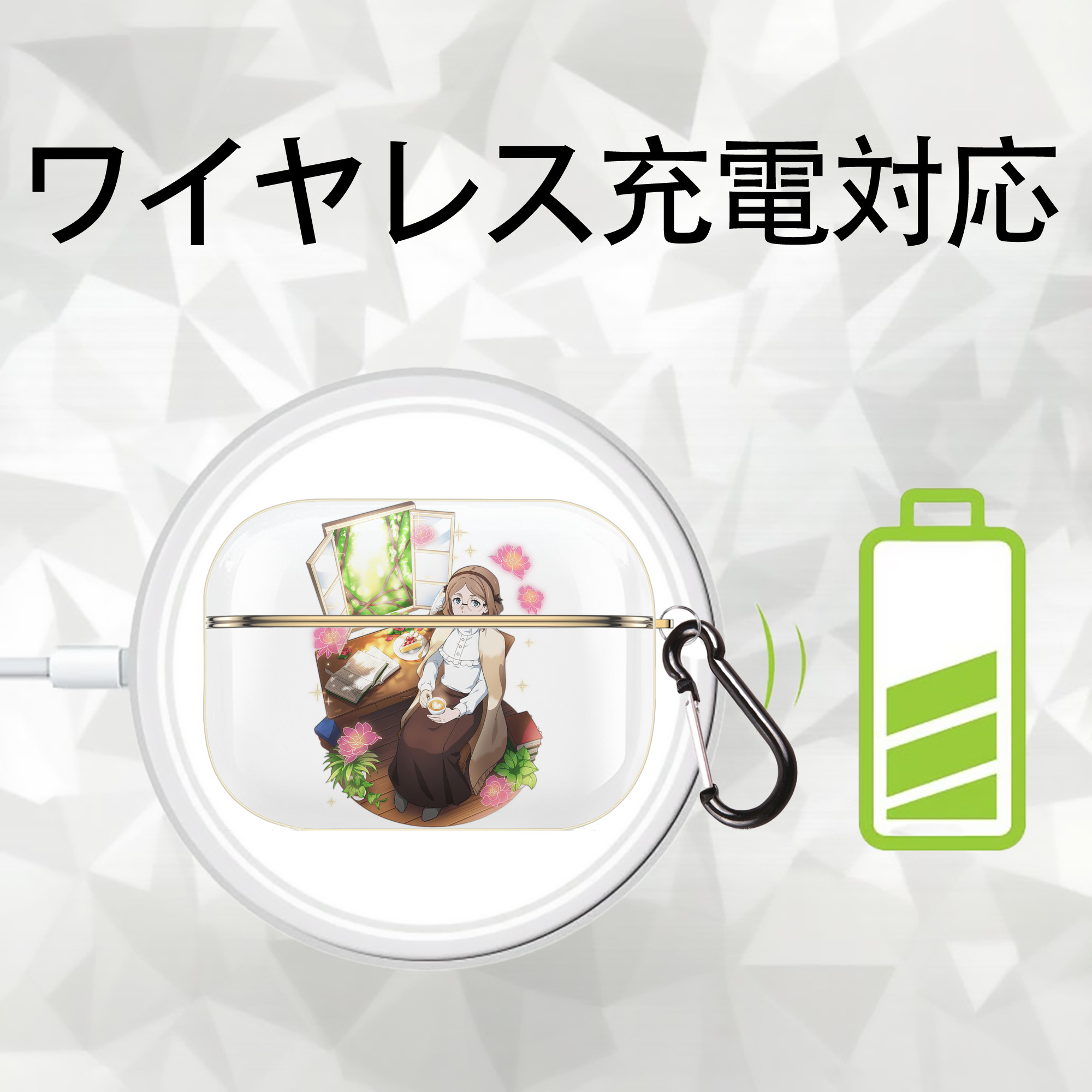 文豪ストレイドッグス Bungo Stray Dogs 【AirPods Pro用】ハードシェル保護ケース｜耐衝撃・防指紋・カラビナ付き商品仕様