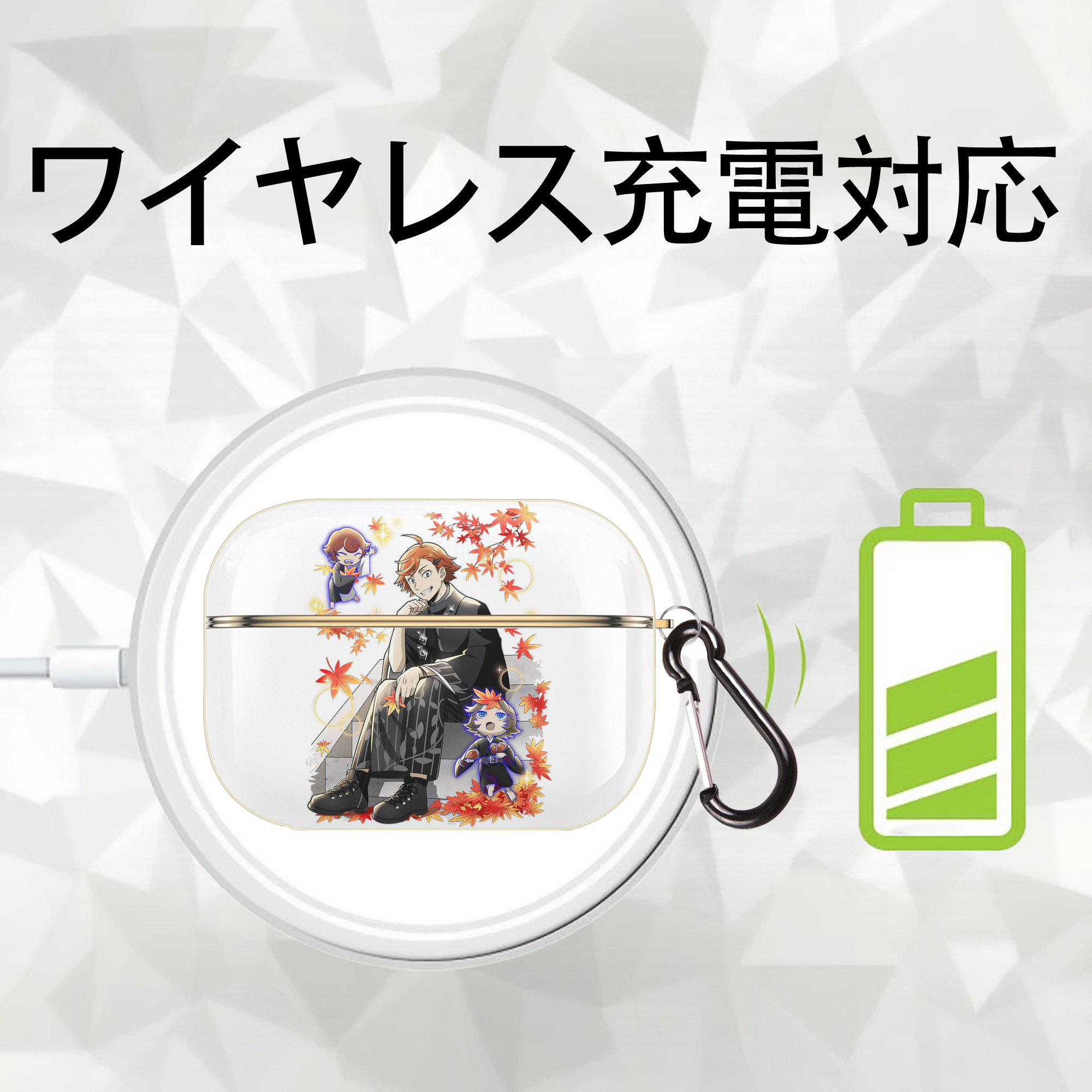 文豪ストレイドッグス Bungo Stray Dogs 【AirPods Pro用】ハードシェル保護ケース｜耐衝撃・防指紋・カラビナ付き商品仕様
