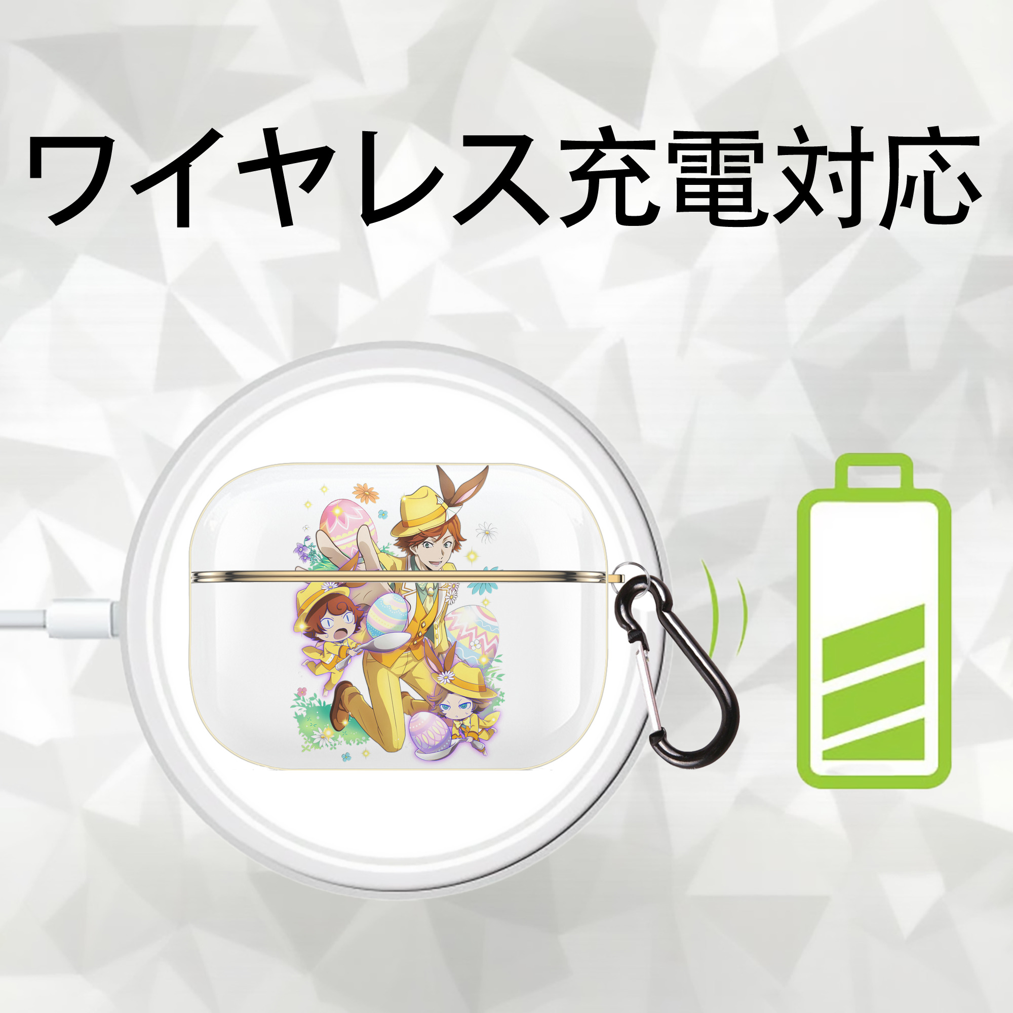 文豪ストレイドッグス Bungo Stray Dogs 【AirPods Pro用】ハードシェル保護ケース｜耐衝撃・防指紋・カラビナ付き商品仕様
