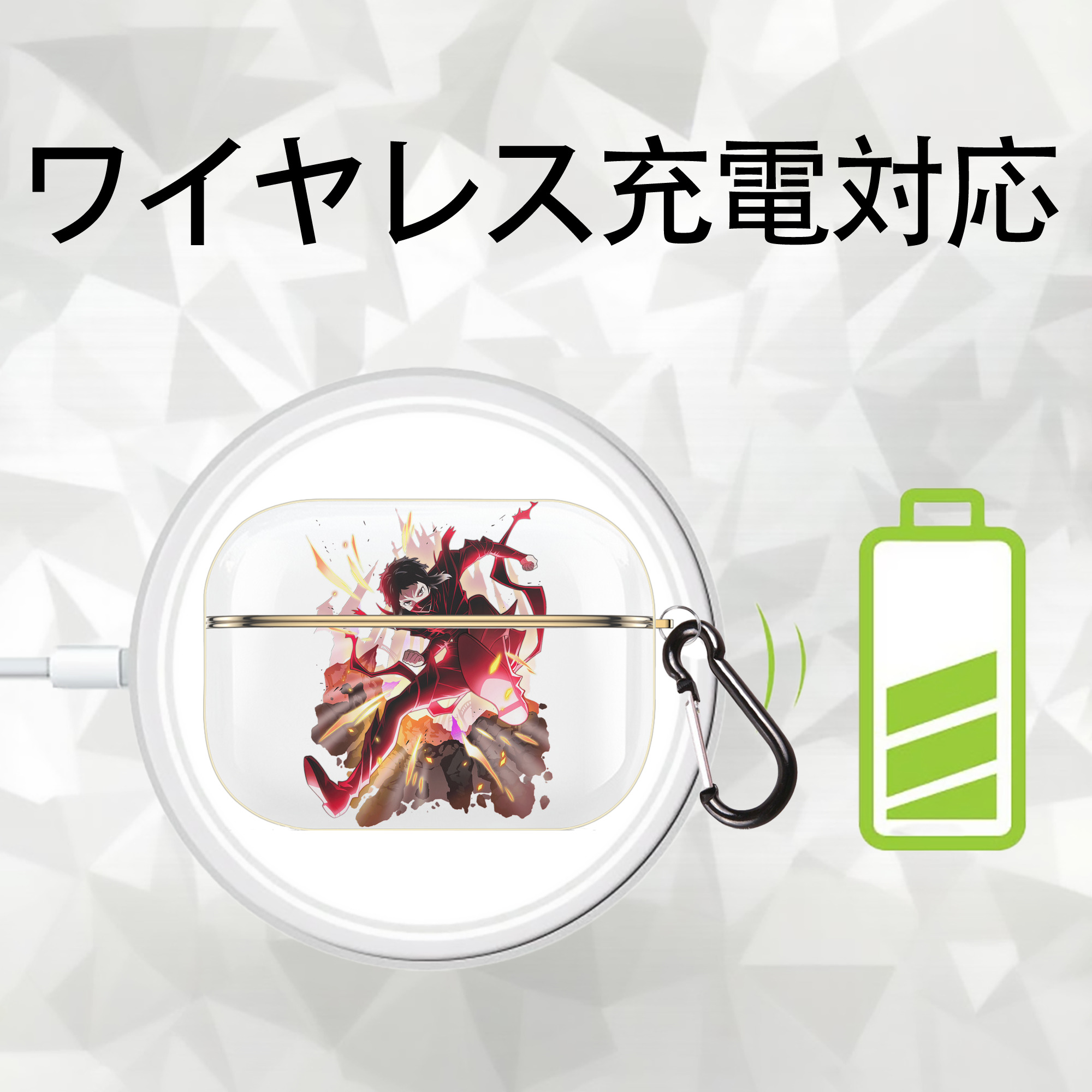 文豪ストレイドッグス Bungo Stray Dogs 【AirPods Pro用】ハードシェル保護ケース｜耐衝撃・防指紋・カラビナ付き商品仕様