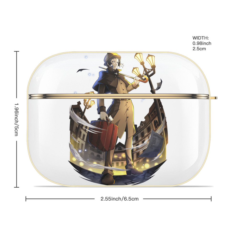 文豪ストレイドッグス Bungo Stray Dogs 【AirPods Pro用】ハードシェル保護ケース｜耐衝撃・防指紋・カラビナ付き商品仕様