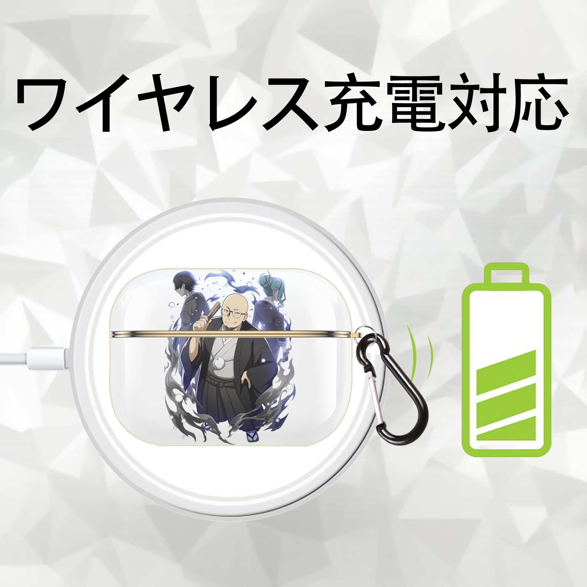 文豪ストレイドッグス Bungo Stray Dogs 【AirPods Pro用】ハードシェル保護ケース｜耐衝撃・防指紋・カラビナ付き商品仕様