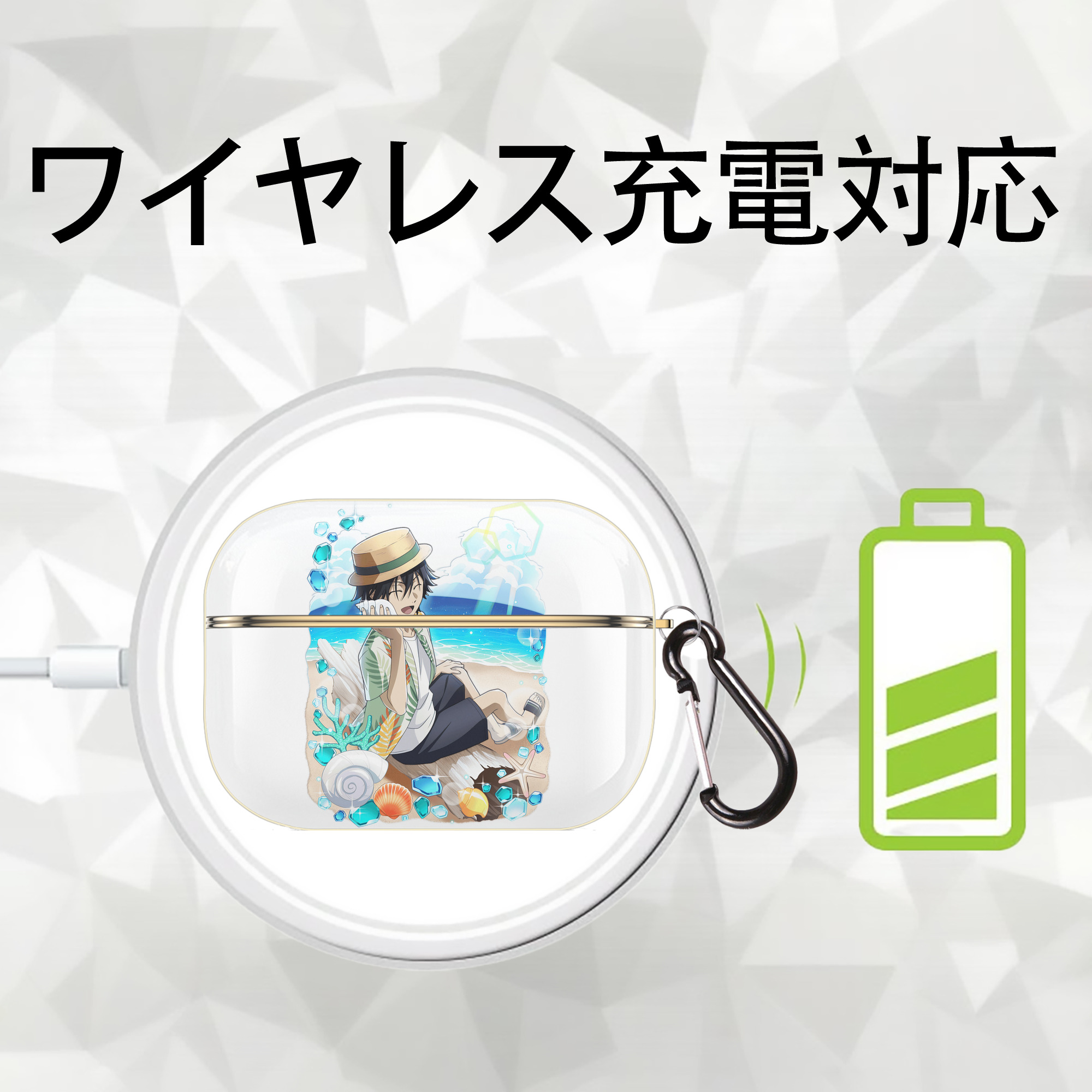 文豪ストレイドッグス Bungo Stray Dogs 【AirPods Pro用】ハードシェル保護ケース｜耐衝撃・防指紋・カラビナ付き商品仕様
