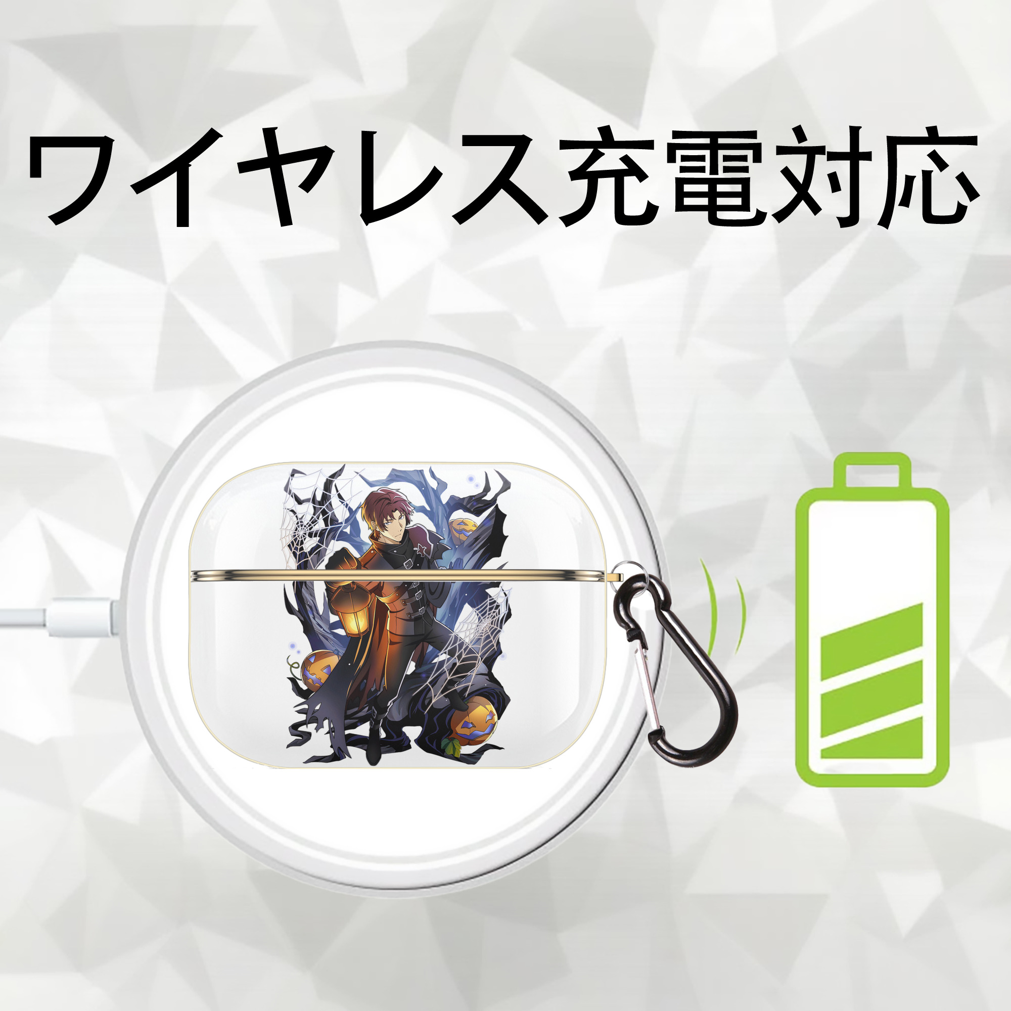 文豪ストレイドッグス Bungo Stray Dogs 【AirPods Pro用】ハードシェル保護ケース｜耐衝撃・防指紋・カラビナ付き商品仕様