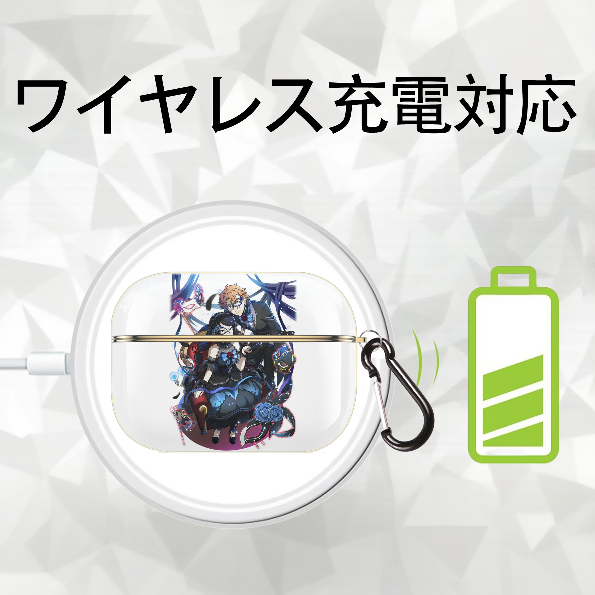 文豪ストレイドッグス Bungo Stray Dogs 【AirPods Pro用】ハードシェル保護ケース｜耐衝撃・防指紋・カラビナ付き商品仕様