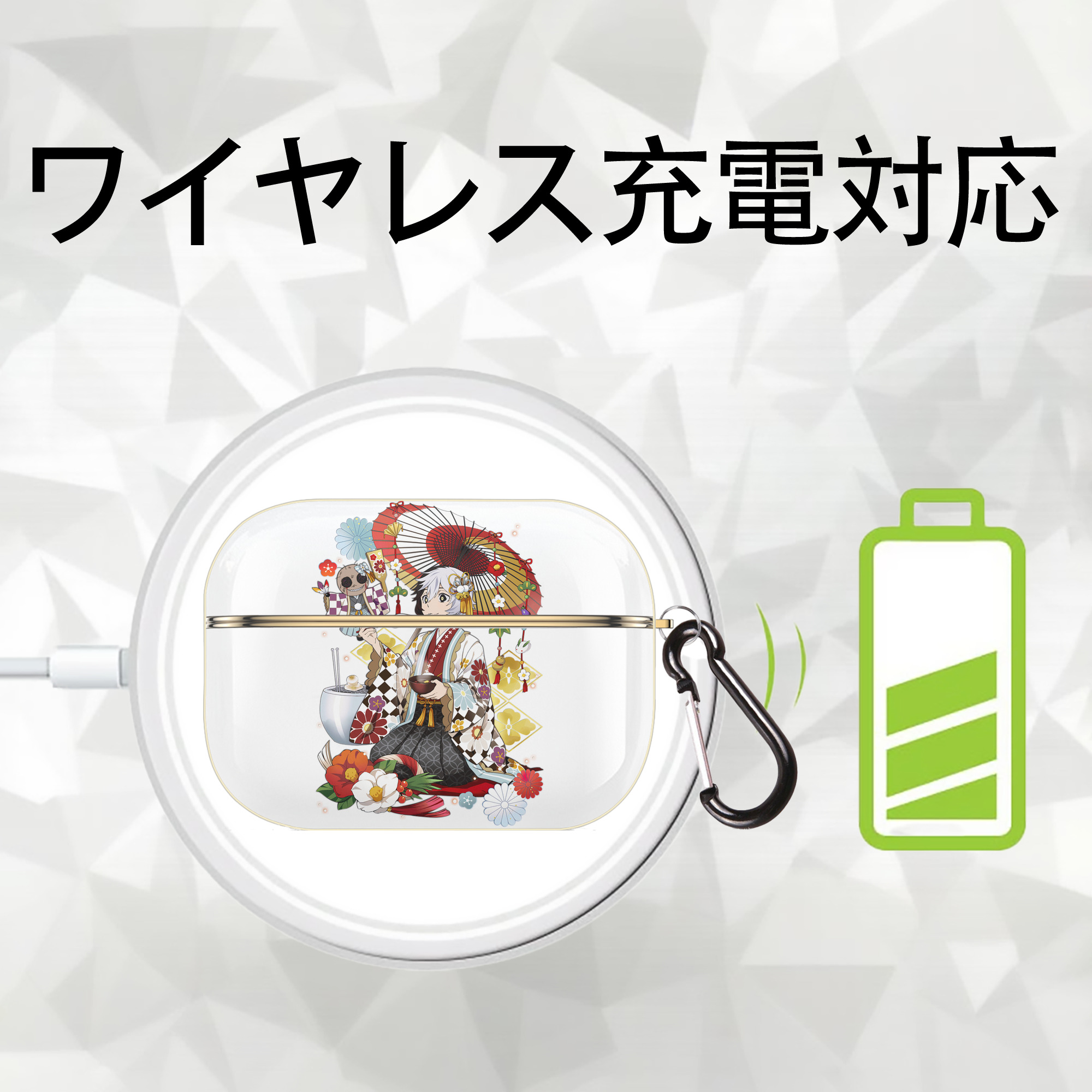 文豪ストレイドッグス Bungo Stray Dogs 【AirPods Pro用】ハードシェル保護ケース｜耐衝撃・防指紋・カラビナ付き商品仕様