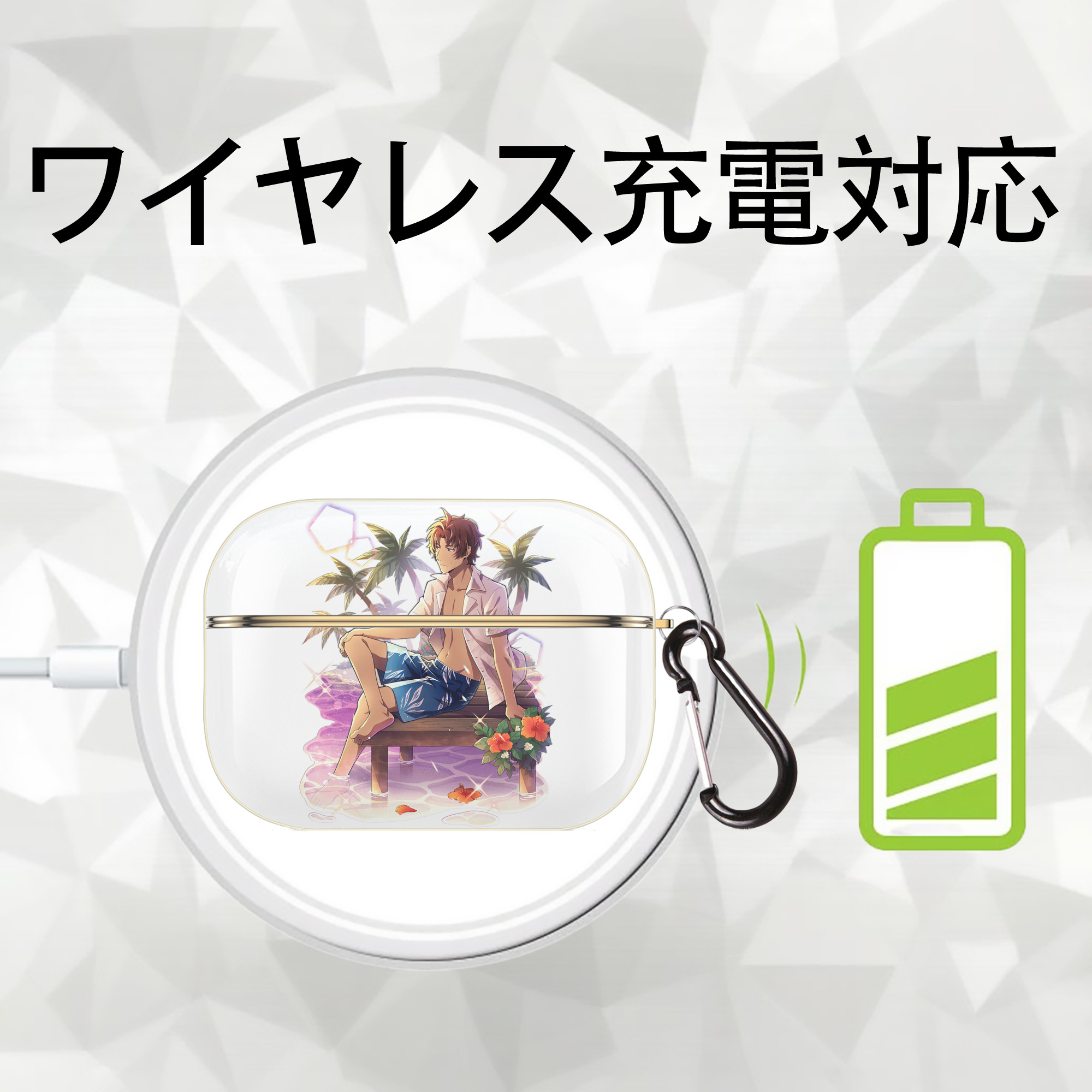 文豪ストレイドッグス Bungo Stray Dogs 【AirPods Pro用】ハードシェル保護ケース｜耐衝撃・防指紋・カラビナ付き商品仕様