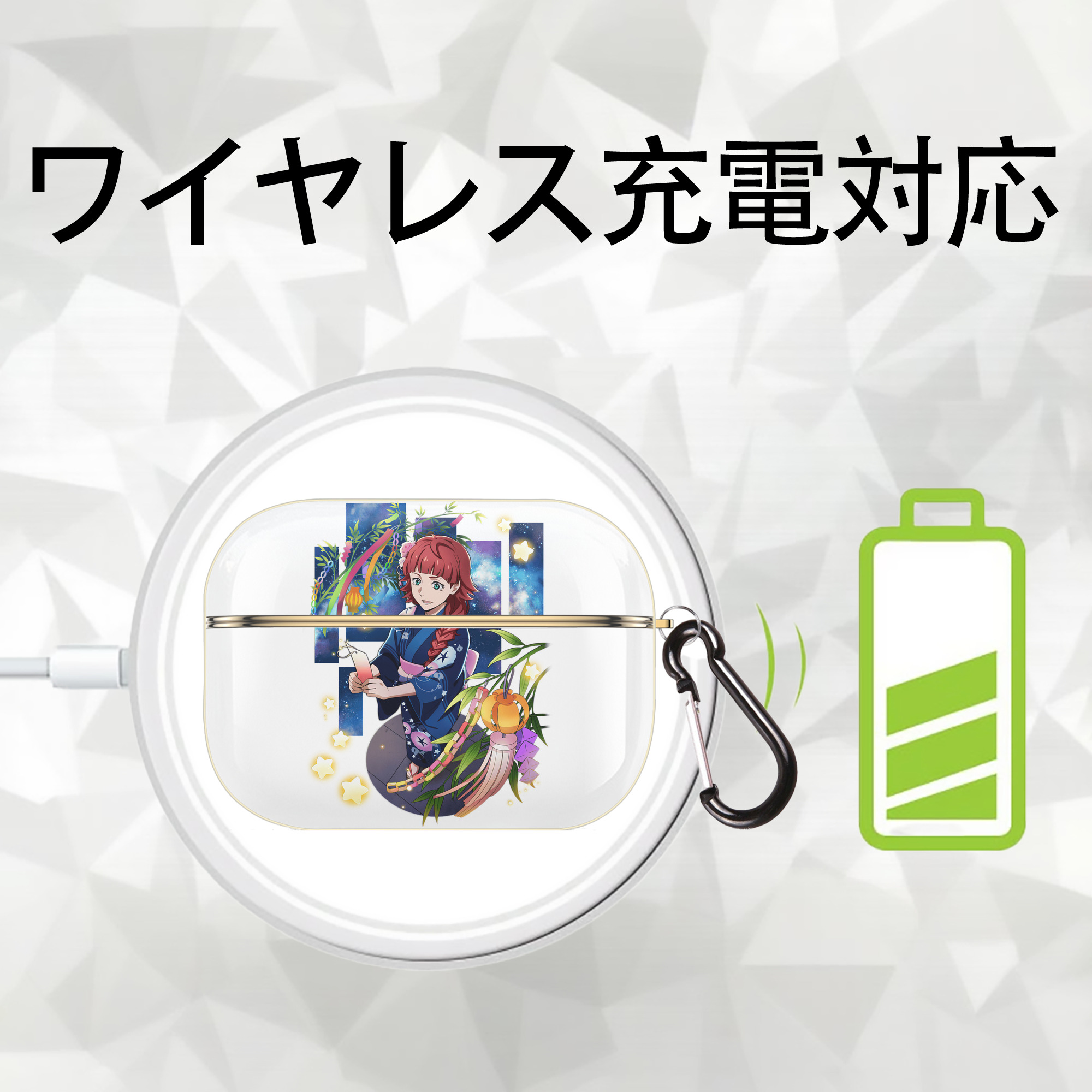文豪ストレイドッグス Bungo Stray Dogs 【AirPods Pro用】ハードシェル保護ケース｜耐衝撃・防指紋・カラビナ付き商品仕様