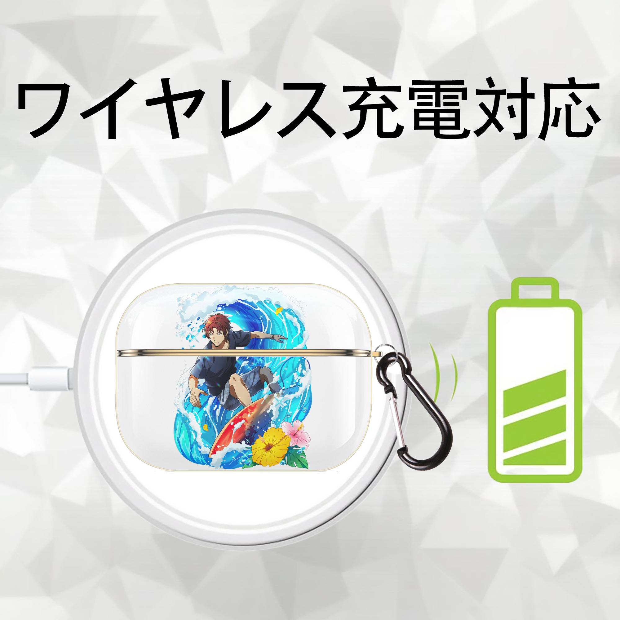文豪ストレイドッグス Bungo Stray Dogs 【AirPods Pro用】ハードシェル保護ケース｜耐衝撃・防指紋・カラビナ付き商品仕様