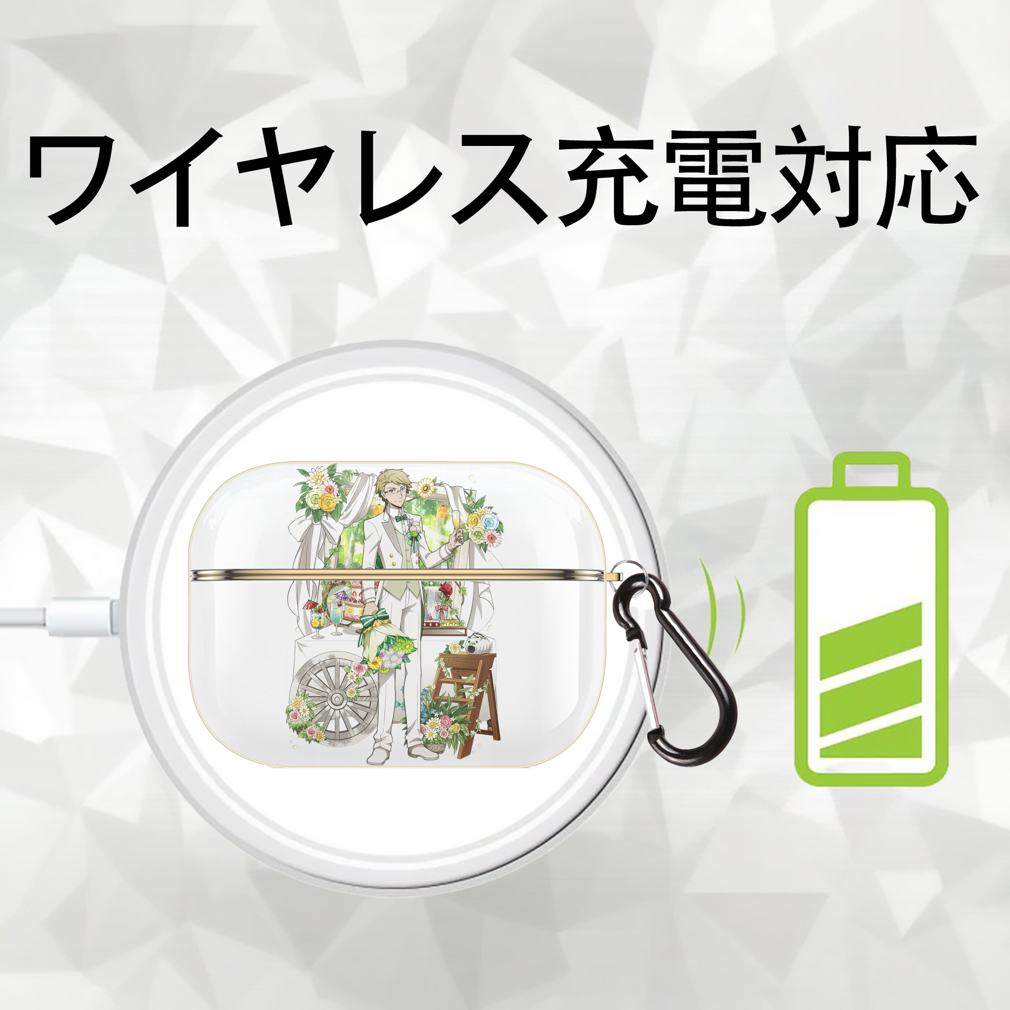 文豪ストレイドッグス Bungo Stray Dogs 【AirPods Pro用】ハードシェル保護ケース｜耐衝撃・防指紋・カラビナ付き商品仕様