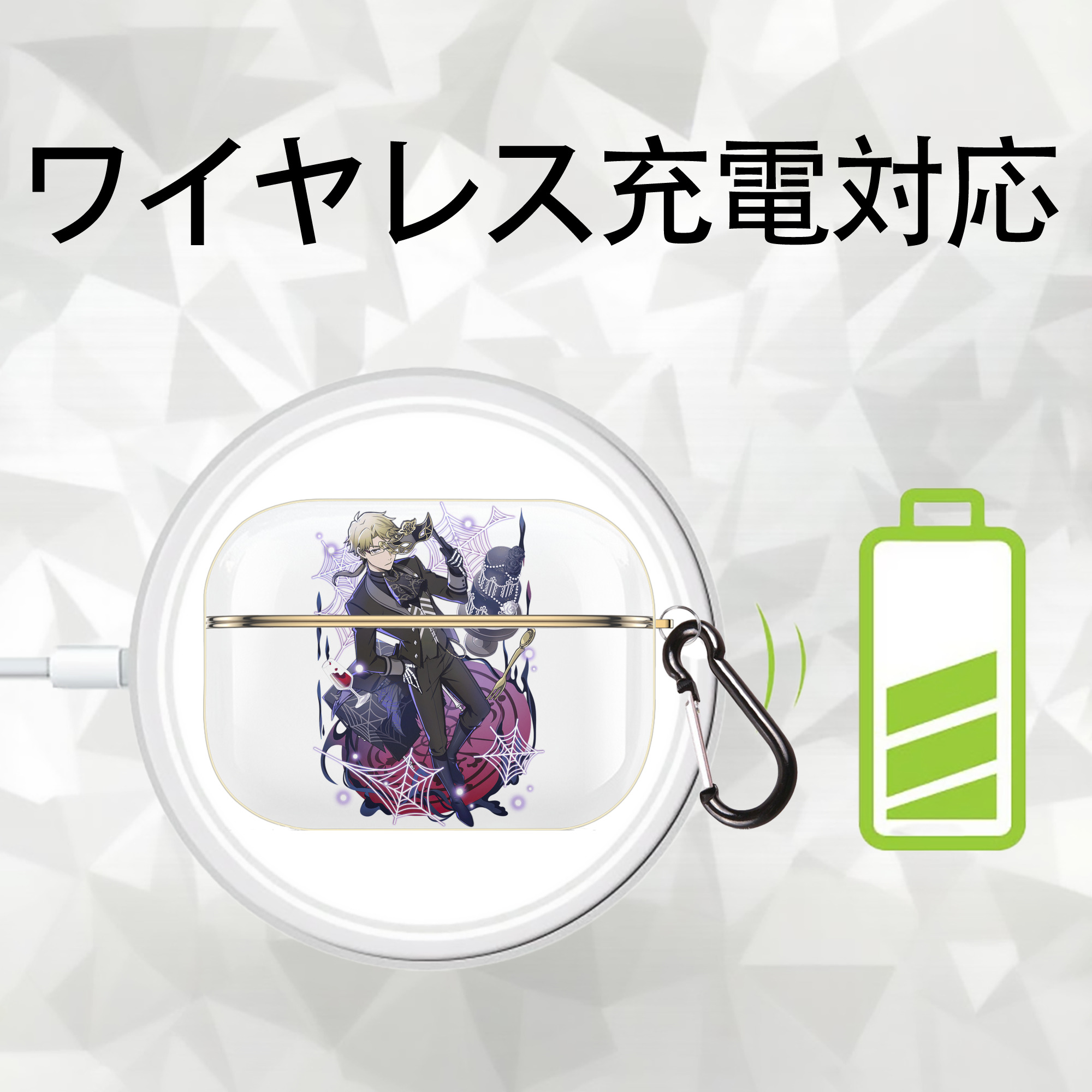 文豪ストレイドッグス Bungo Stray Dogs 【AirPods Pro用】ハードシェル保護ケース｜耐衝撃・防指紋・カラビナ付き商品仕様