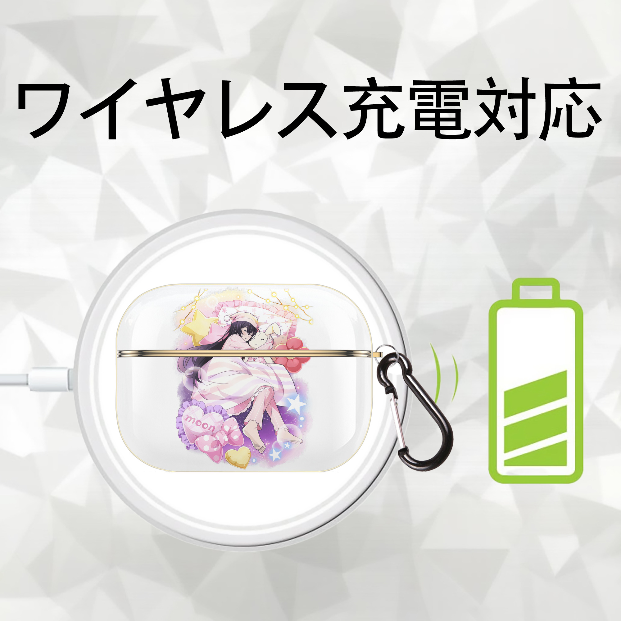 文豪ストレイドッグス Bungo Stray Dogs 【AirPods Pro用】ハードシェル保護ケース｜耐衝撃・防指紋・カラビナ付き商品仕様