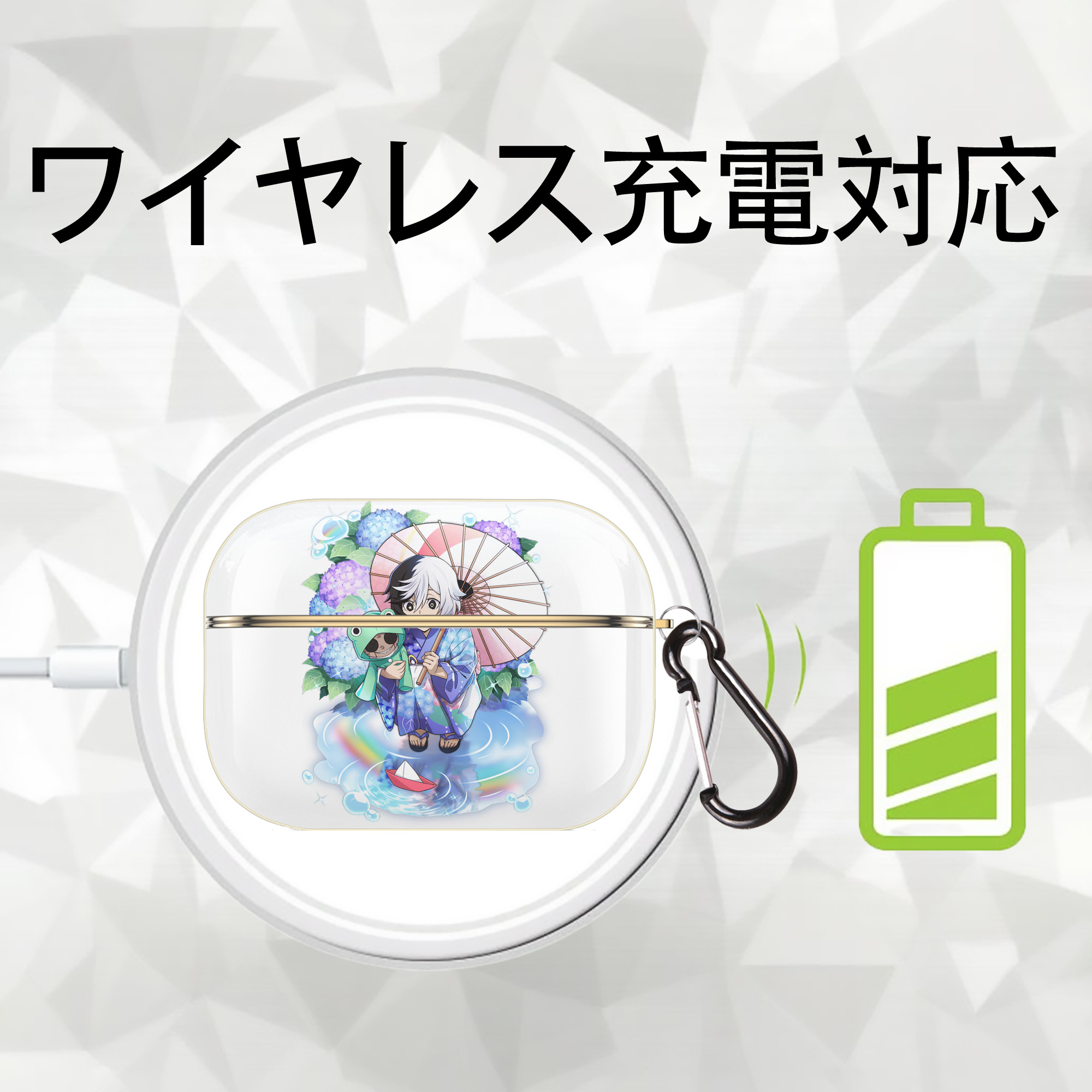 文豪ストレイドッグス Bungo Stray Dogs 【AirPods Pro用】ハードシェル保護ケース｜耐衝撃・防指紋・カラビナ付き商品仕様