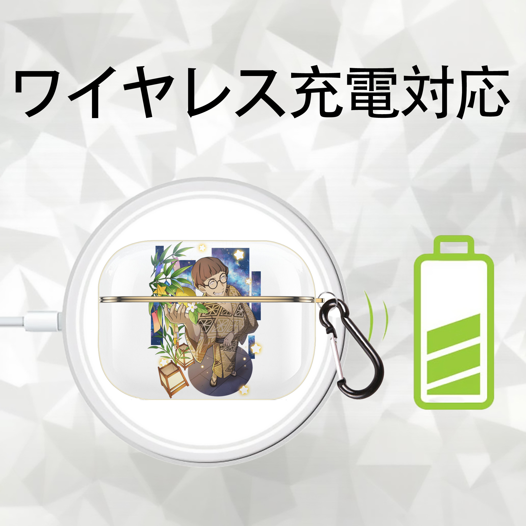 文豪ストレイドッグス Bungo Stray Dogs 【AirPods Pro用】ハードシェル保護ケース｜耐衝撃・防指紋・カラビナ付き商品仕様