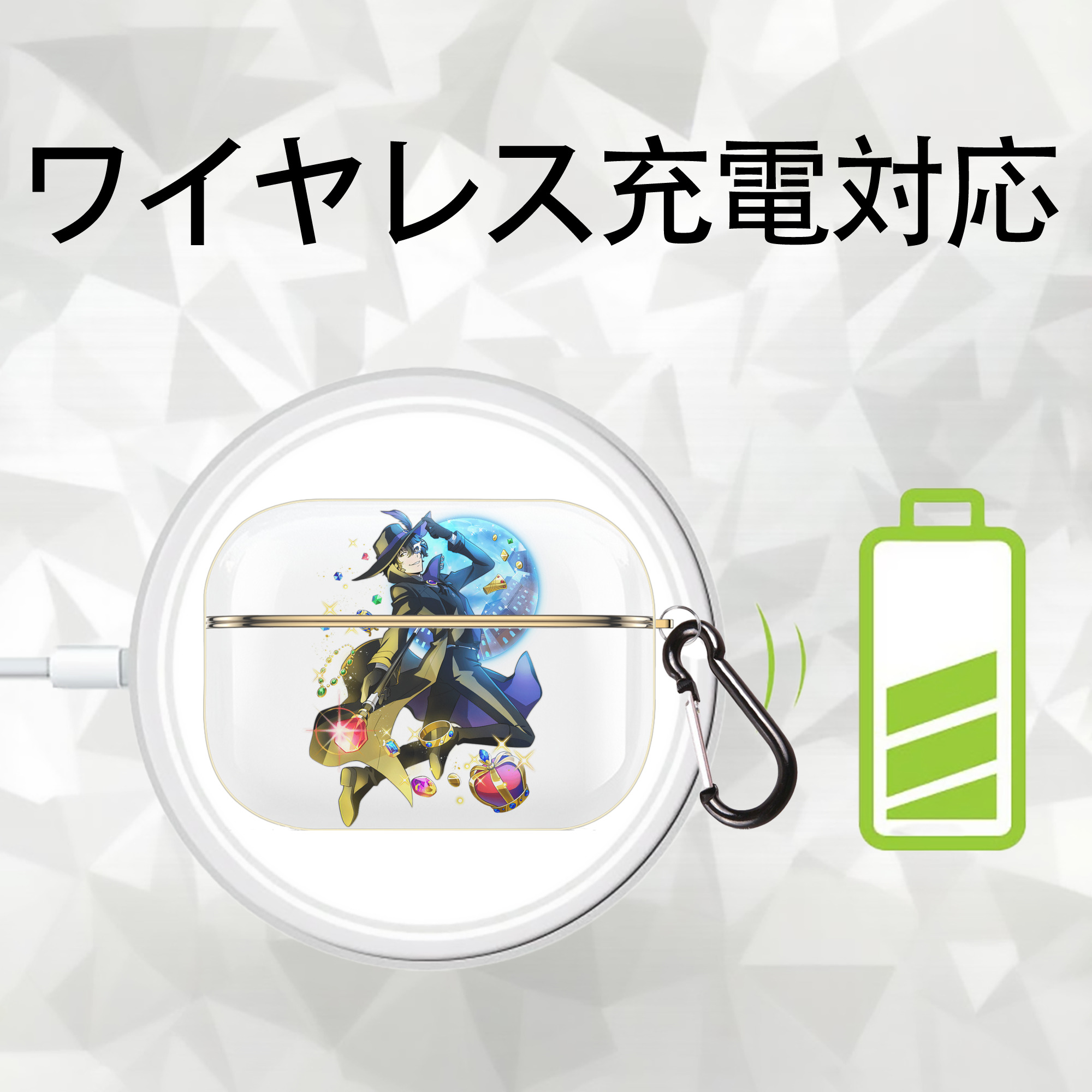 文豪ストレイドッグス Bungo Stray Dogs 【AirPods Pro用】ハードシェル保護ケース｜耐衝撃・防指紋・カラビナ付き商品仕様