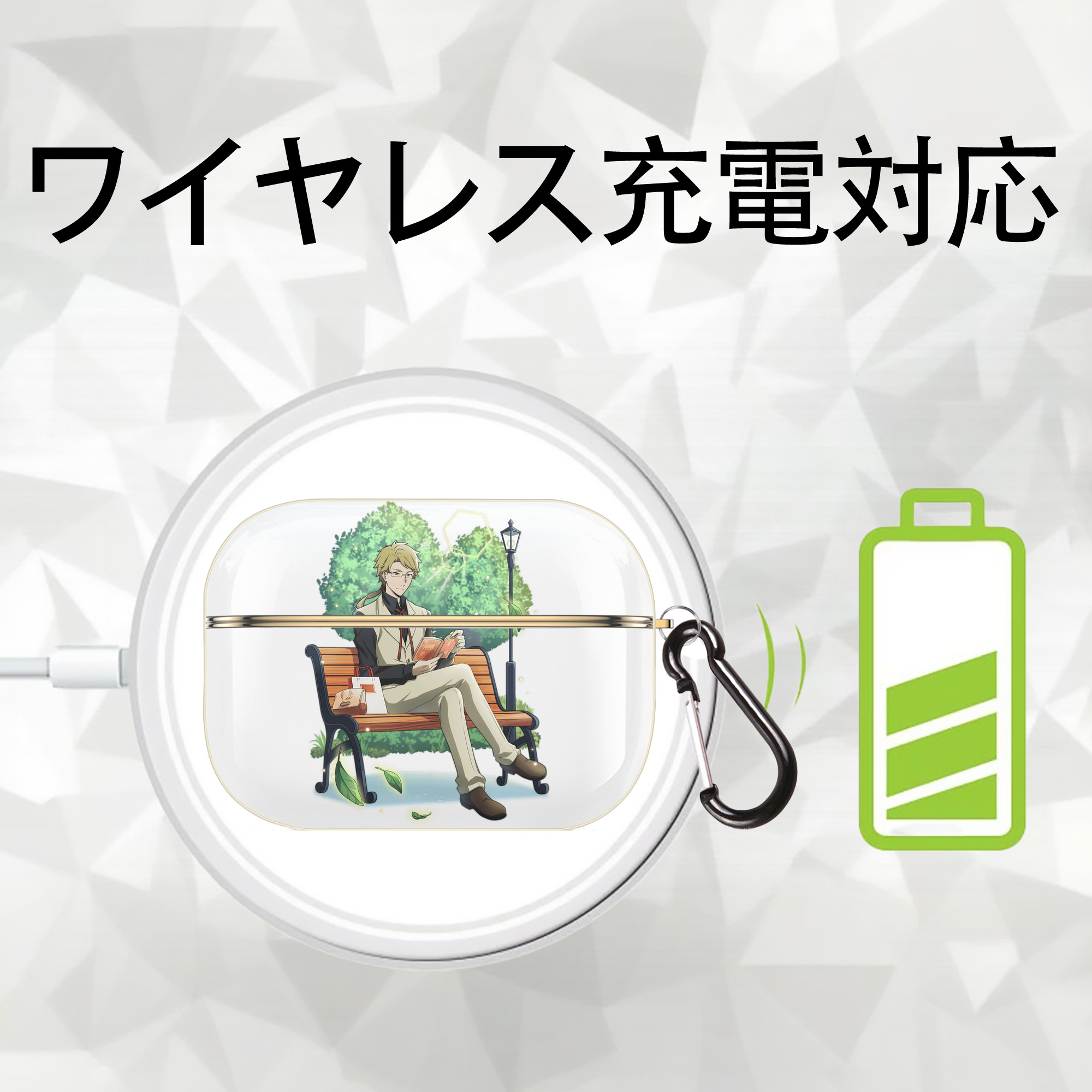 文豪ストレイドッグス Bungo Stray Dogs 【AirPods Pro用】ハードシェル保護ケース｜耐衝撃・防指紋・カラビナ付き商品仕様