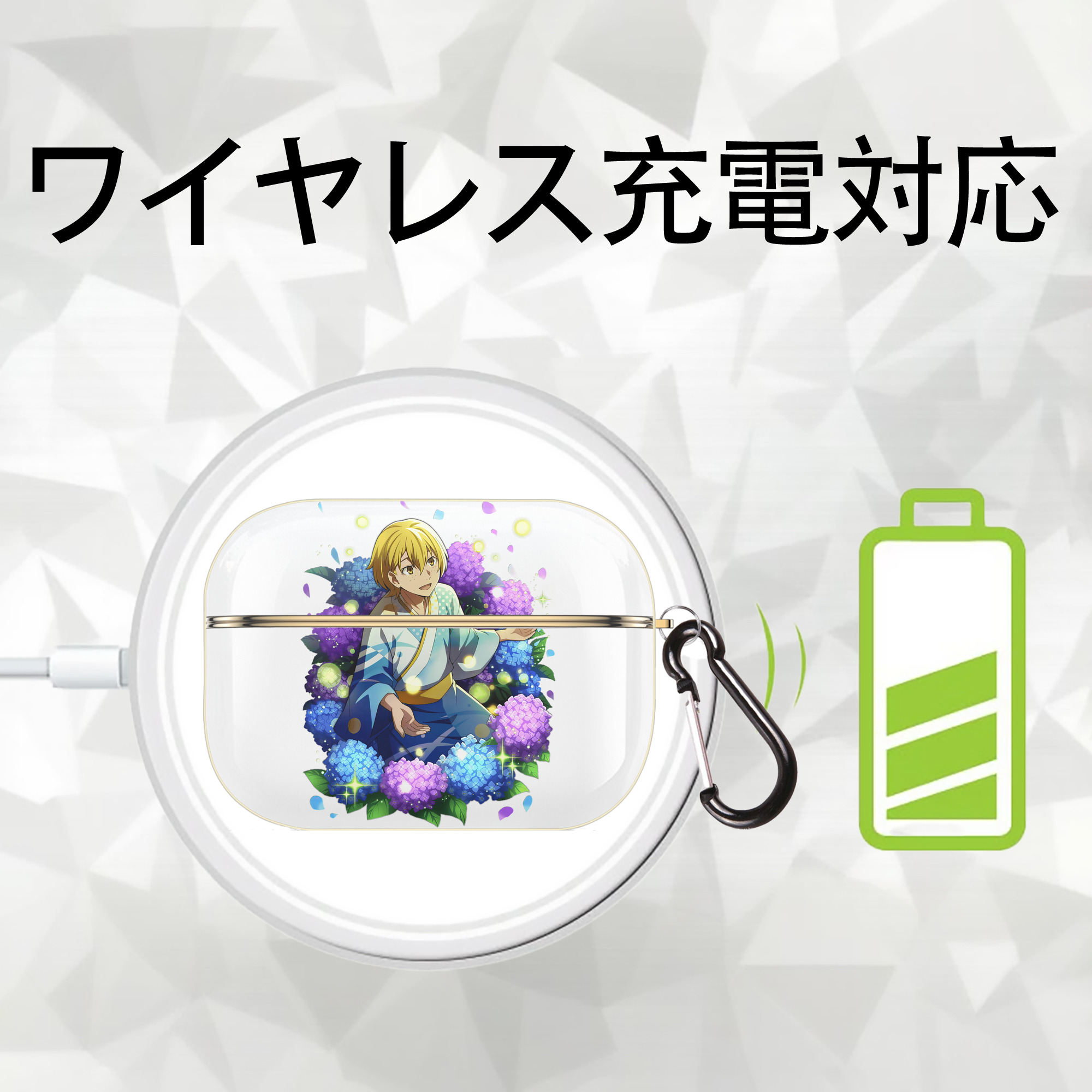 文豪ストレイドッグス Bungo Stray Dogs 【AirPods Pro用】ハードシェル保護ケース｜耐衝撃・防指紋・カラビナ付き商品仕様