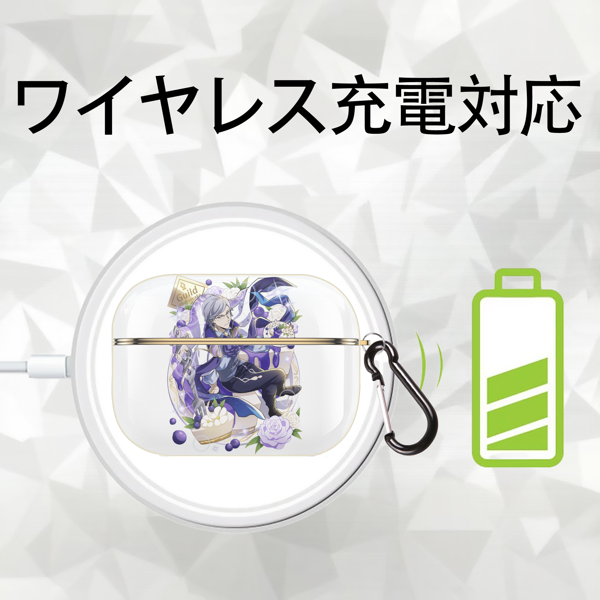 文豪ストレイドッグス Bungo Stray Dogs 【AirPods Pro用】ハードシェル保護ケース｜耐衝撃・防指紋・カラビナ付き商品仕様