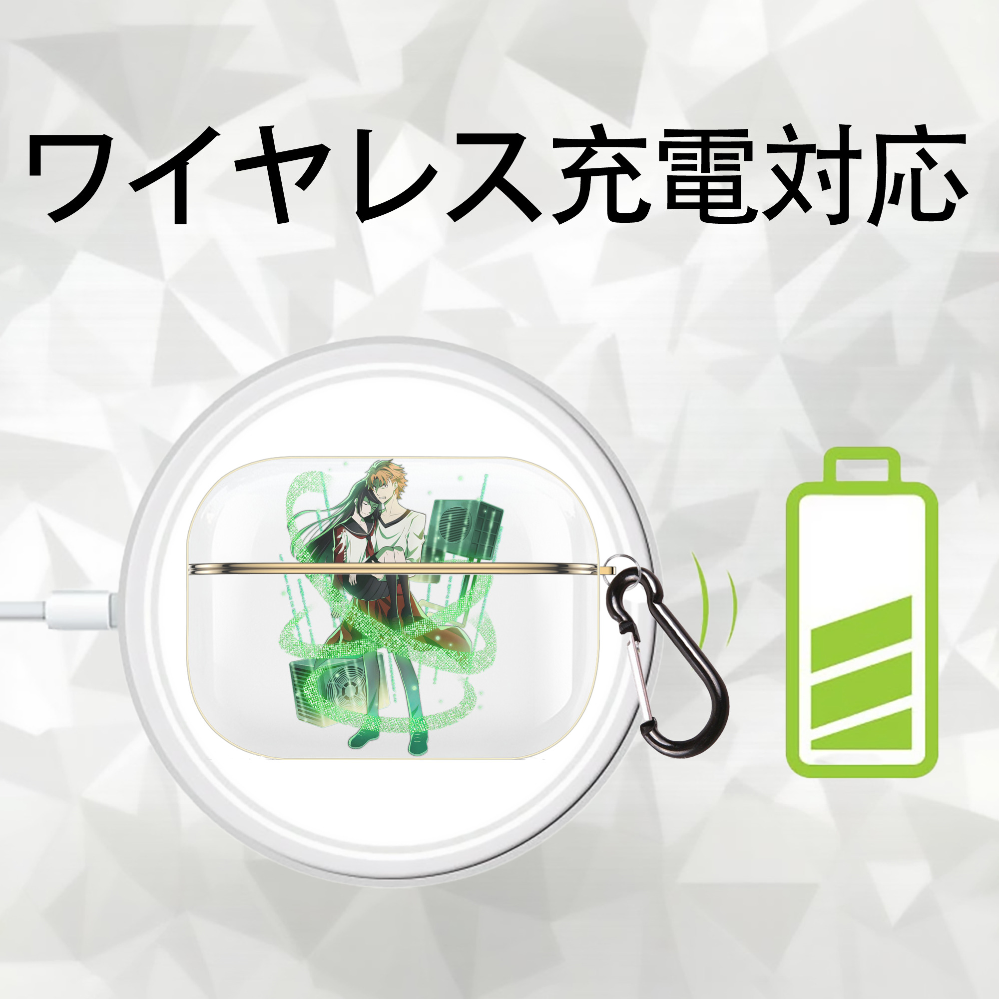文豪ストレイドッグス Bungo Stray Dogs 【AirPods Pro用】ハードシェル保護ケース｜耐衝撃・防指紋・カラビナ付き商品仕様