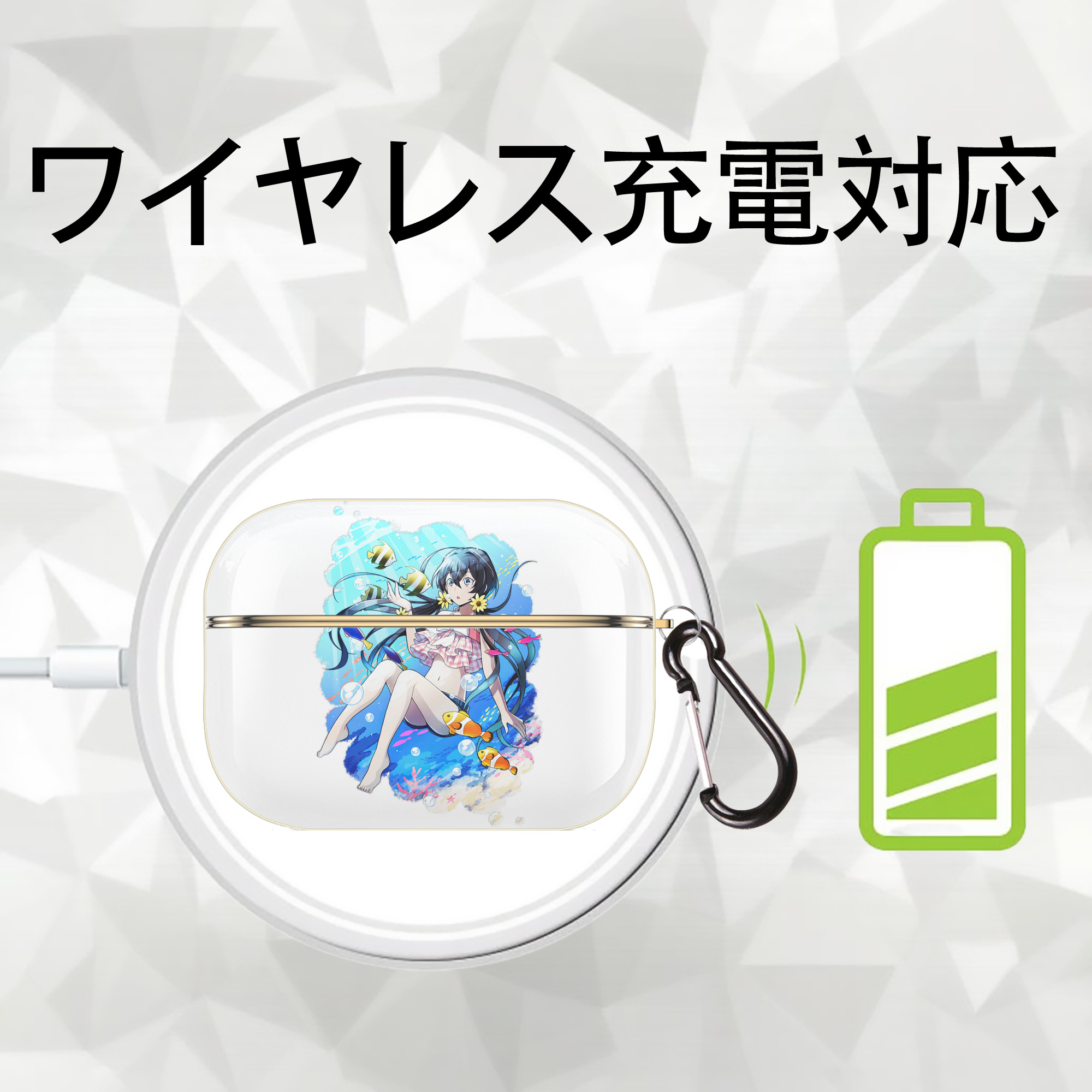 文豪ストレイドッグス Bungo Stray Dogs 【AirPods Pro用】ハードシェル保護ケース｜耐衝撃・防指紋・カラビナ付き商品仕様