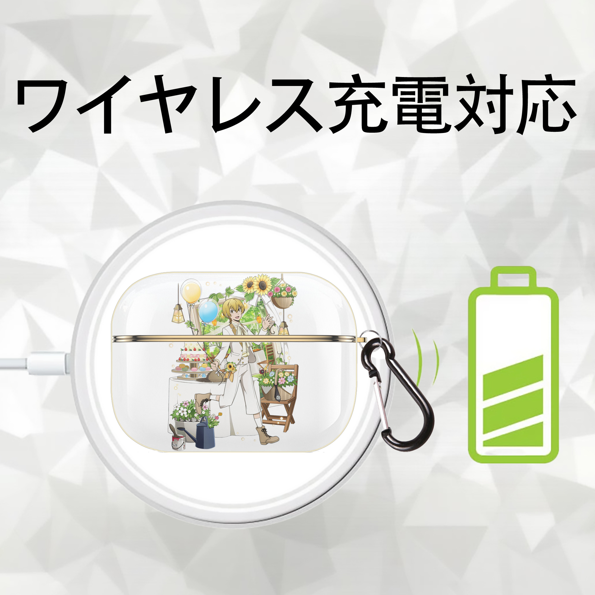 文豪ストレイドッグス Bungo Stray Dogs 【AirPods Pro用】ハードシェル保護ケース｜耐衝撃・防指紋・カラビナ付き商品仕様