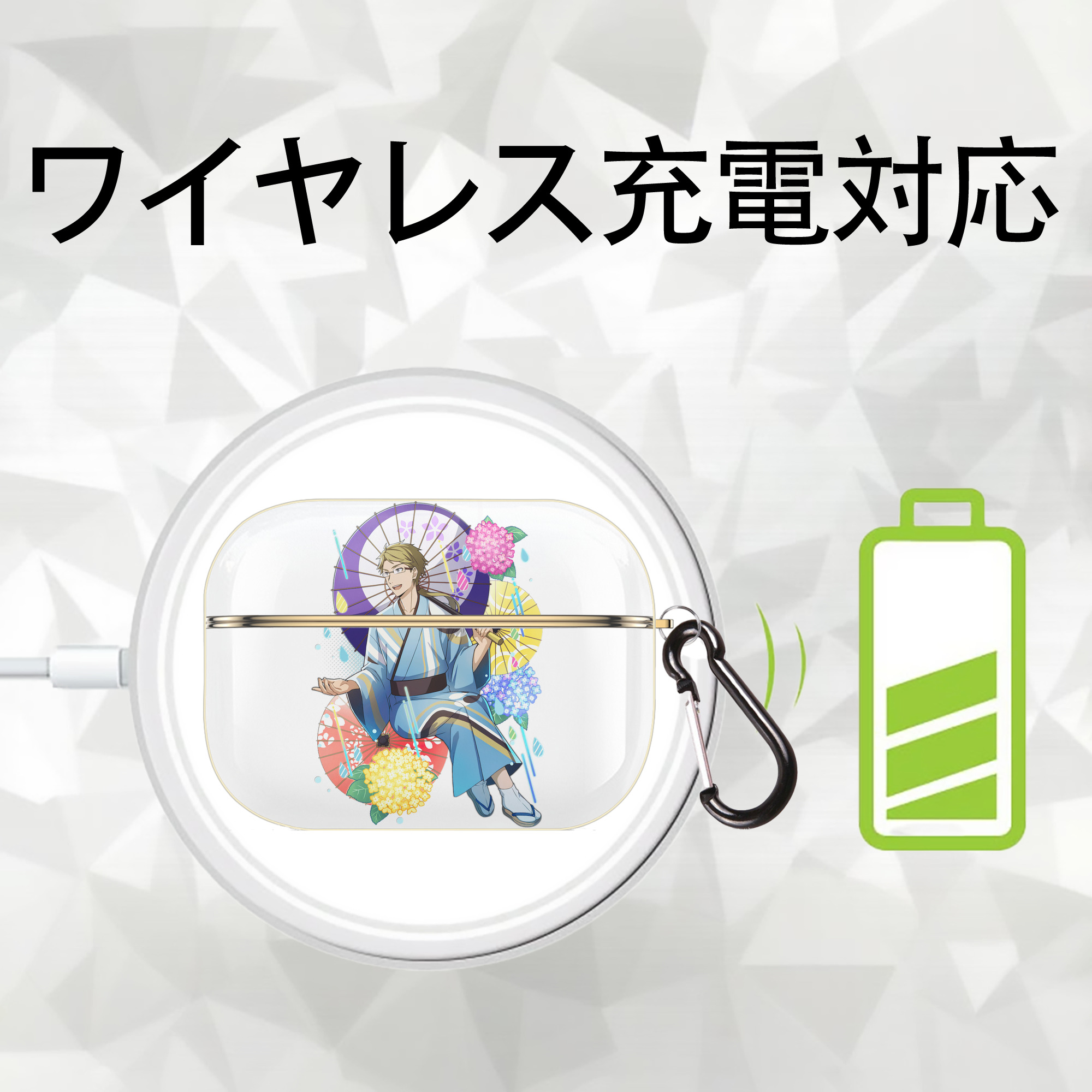 文豪ストレイドッグス Bungo Stray Dogs 【AirPods Pro用】ハードシェル保護ケース｜耐衝撃・防指紋・カラビナ付き商品仕様