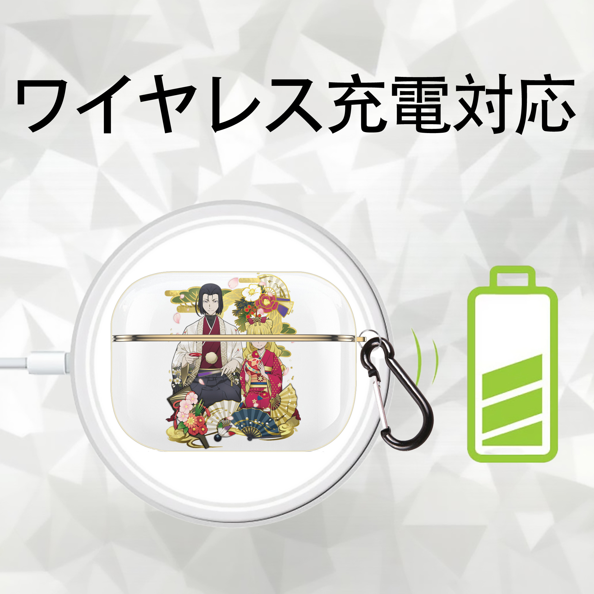 文豪ストレイドッグス Bungo Stray Dogs 【AirPods Pro用】ハードシェル保護ケース｜耐衝撃・防指紋・カラビナ付き商品仕様