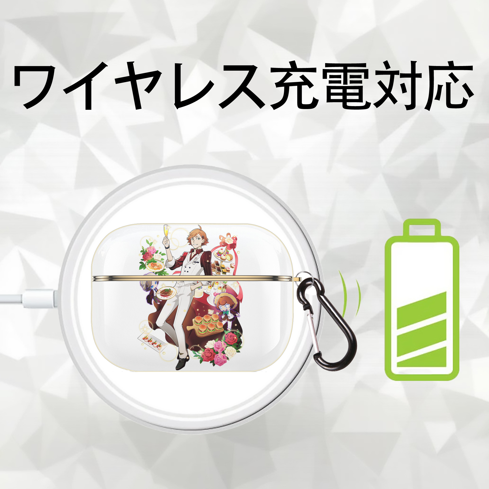 文豪ストレイドッグス Bungo Stray Dogs 【AirPods Pro用】ハードシェル保護ケース｜耐衝撃・防指紋・カラビナ付き商品仕様