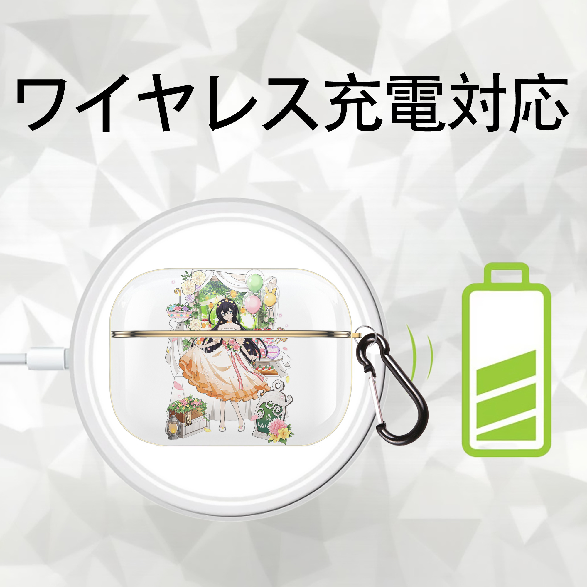 文豪ストレイドッグス Bungo Stray Dogs 【AirPods Pro用】ハードシェル保護ケース｜耐衝撃・防指紋・カラビナ付き商品仕様