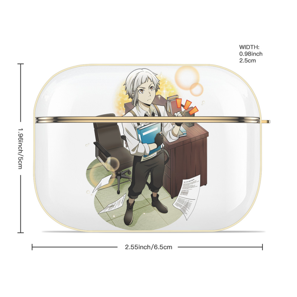 文豪ストレイドッグス Bungo Stray Dogs 【AirPods Pro用】ハードシェル保護ケース｜耐衝撃・防指紋・カラビナ付き商品仕様