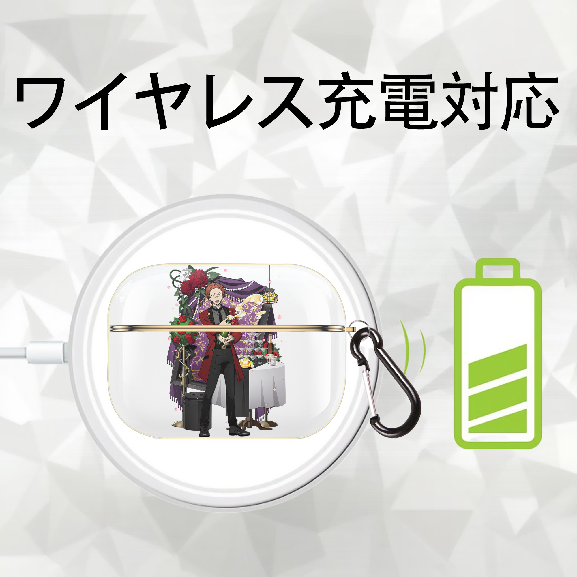 文豪ストレイドッグス Bungo Stray Dogs 【AirPods Pro用】ハードシェル保護ケース｜耐衝撃・防指紋・カラビナ付き商品仕様
