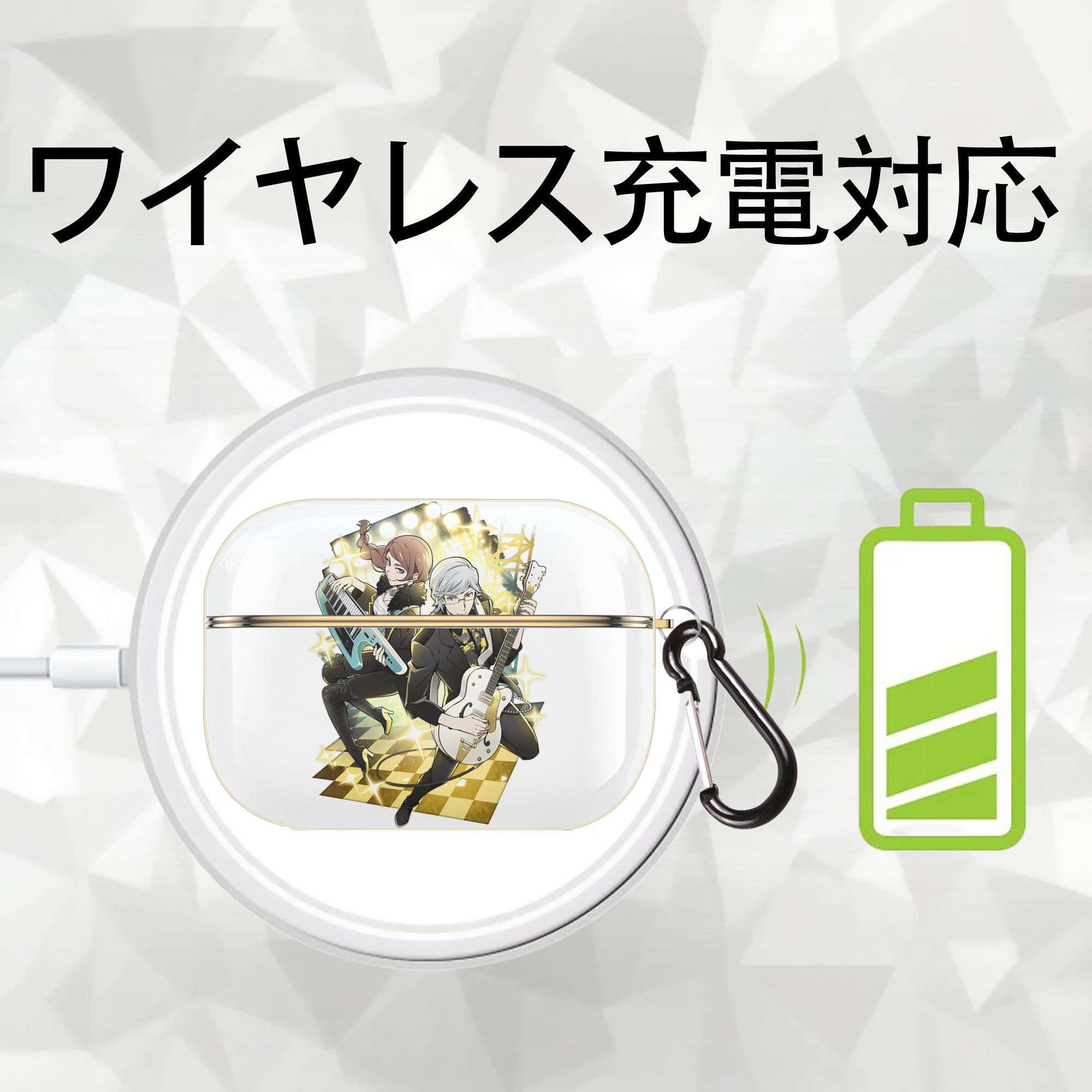 文豪ストレイドッグス Bungo Stray Dogs 【AirPods Pro用】ハードシェル保護ケース｜耐衝撃・防指紋・カラビナ付き商品仕様