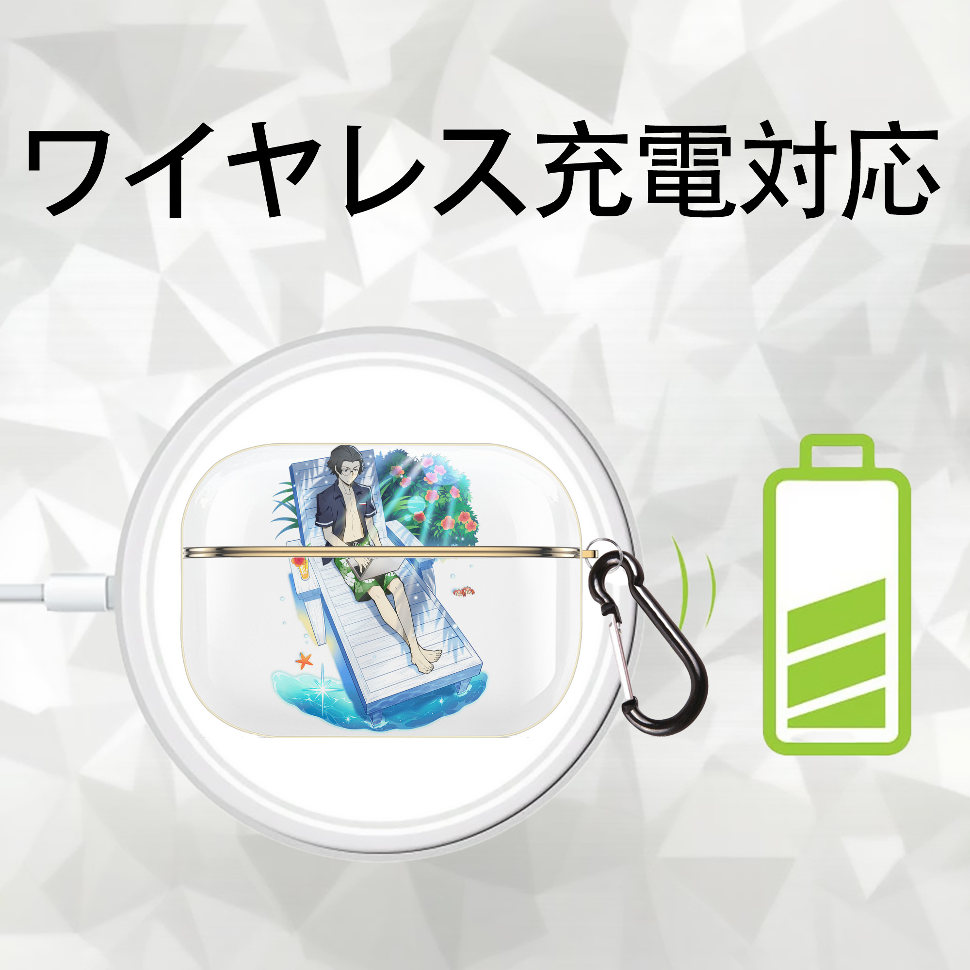 文豪ストレイドッグス Bungo Stray Dogs 【AirPods Pro用】ハードシェル保護ケース｜耐衝撃・防指紋・カラビナ付き商品仕様