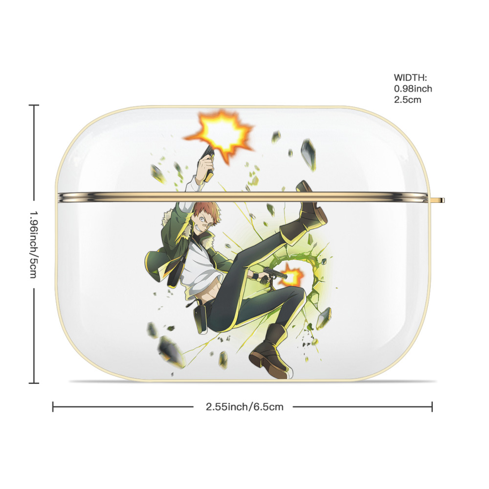 文豪ストレイドッグス Bungo Stray Dogs 【AirPods Pro用】ハードシェル保護ケース｜耐衝撃・防指紋・カラビナ付き商品仕様