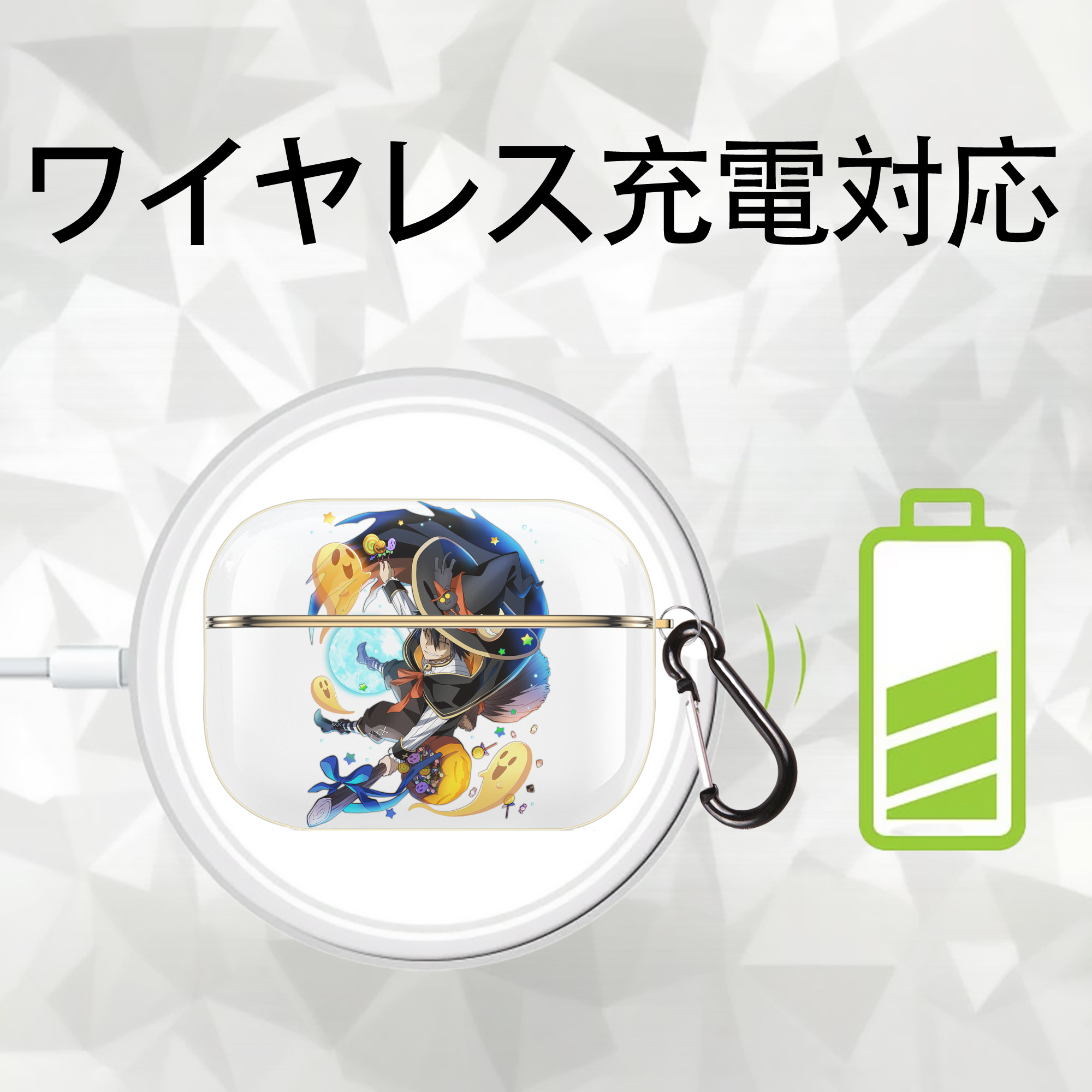 文豪ストレイドッグス Bungo Stray Dogs 【AirPods Pro用】ハードシェル保護ケース｜耐衝撃・防指紋・カラビナ付き商品仕様