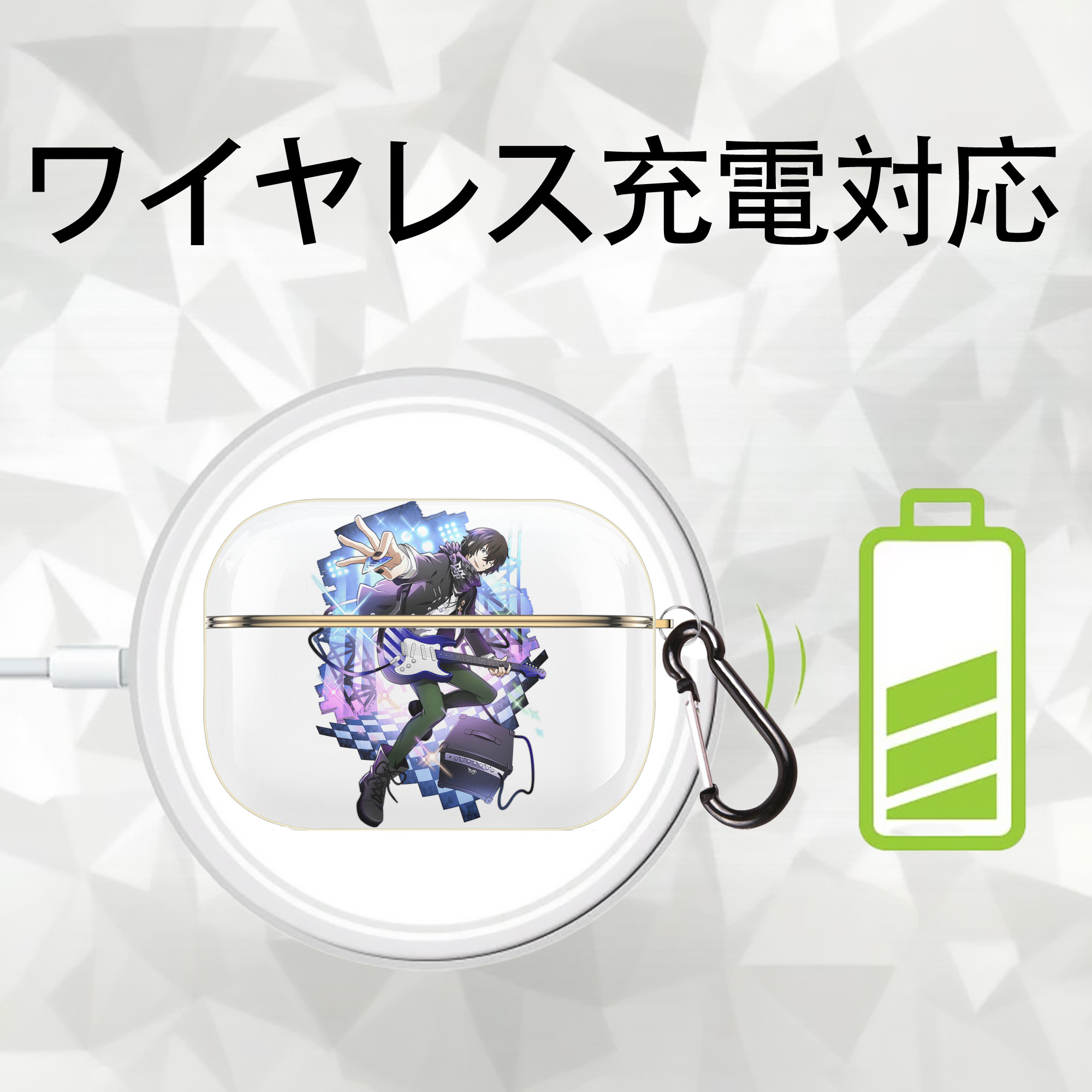 文豪ストレイドッグス Bungo Stray Dogs 【AirPods Pro用】ハードシェル保護ケース｜耐衝撃・防指紋・カラビナ付き商品仕様
