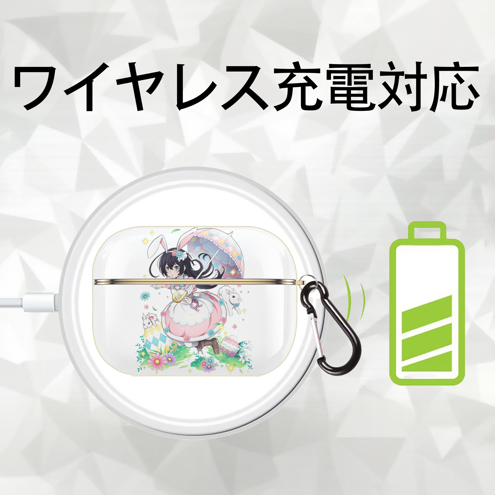 文豪ストレイドッグス Bungo Stray Dogs 【AirPods Pro用】ハードシェル保護ケース｜耐衝撃・防指紋・カラビナ付き商品仕様