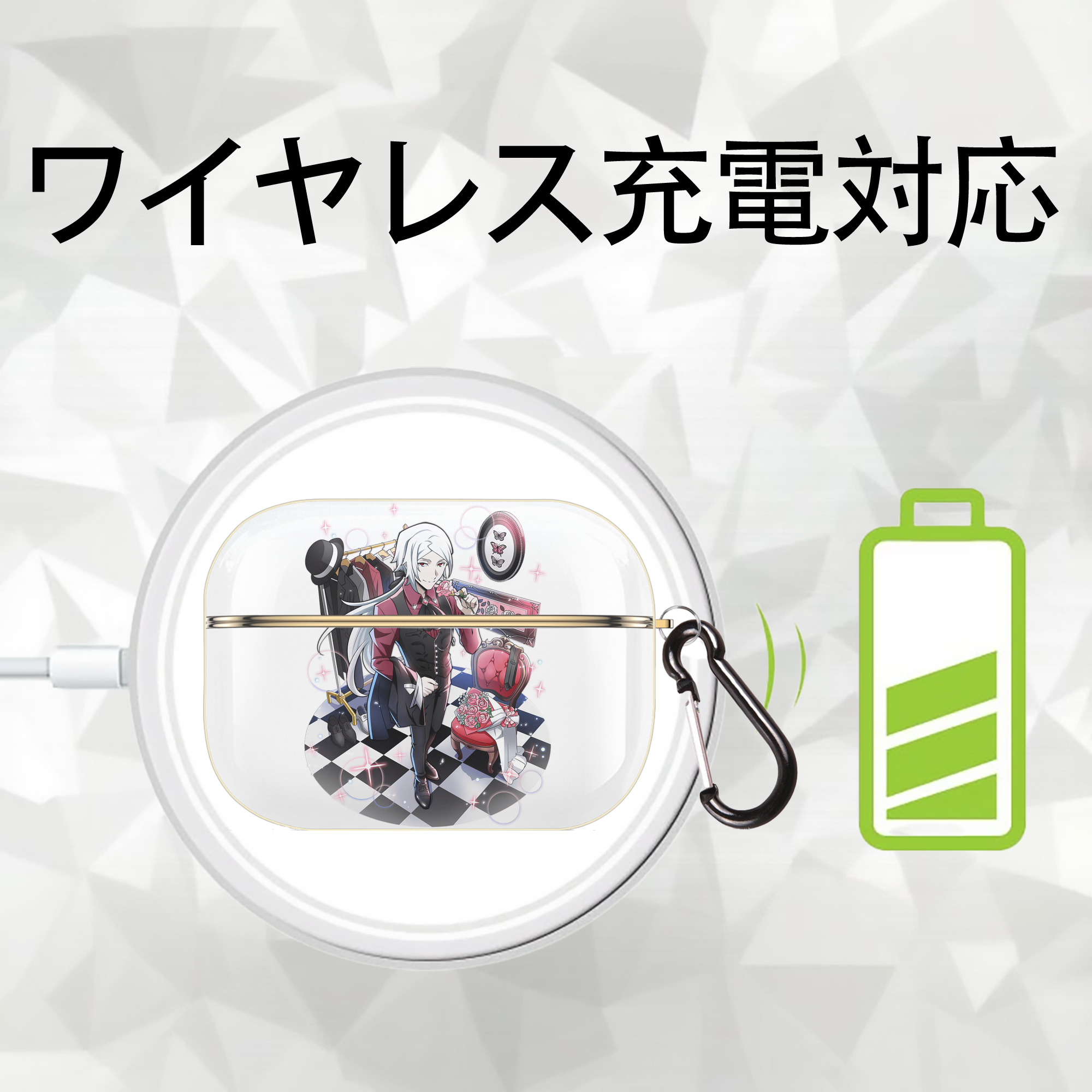 文豪ストレイドッグス Bungo Stray Dogs 【AirPods Pro用】ハードシェル保護ケース｜耐衝撃・防指紋・カラビナ付き商品仕様