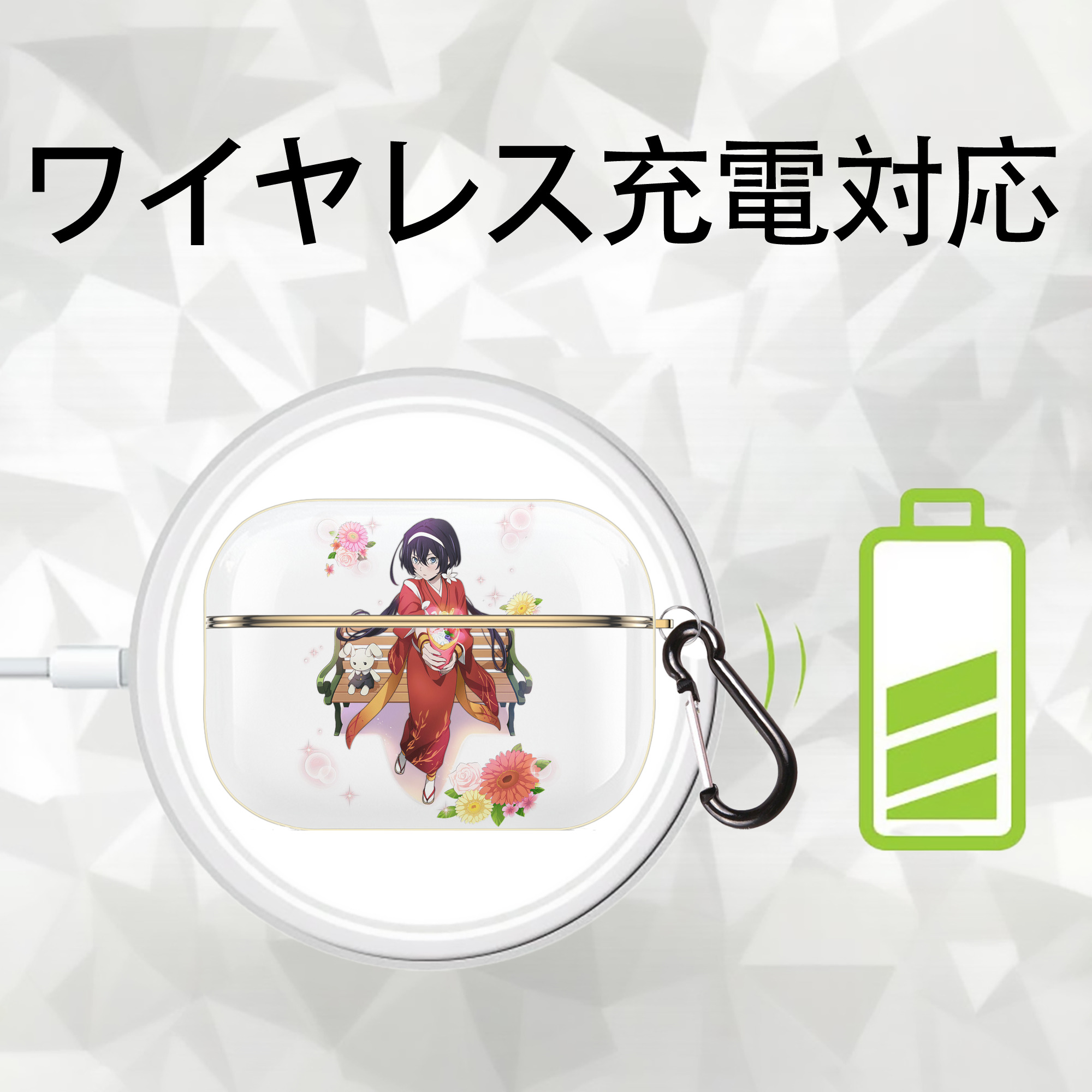 文豪ストレイドッグス Bungo Stray Dogs 【AirPods Pro用】ハードシェル保護ケース｜耐衝撃・防指紋・カラビナ付き商品仕様