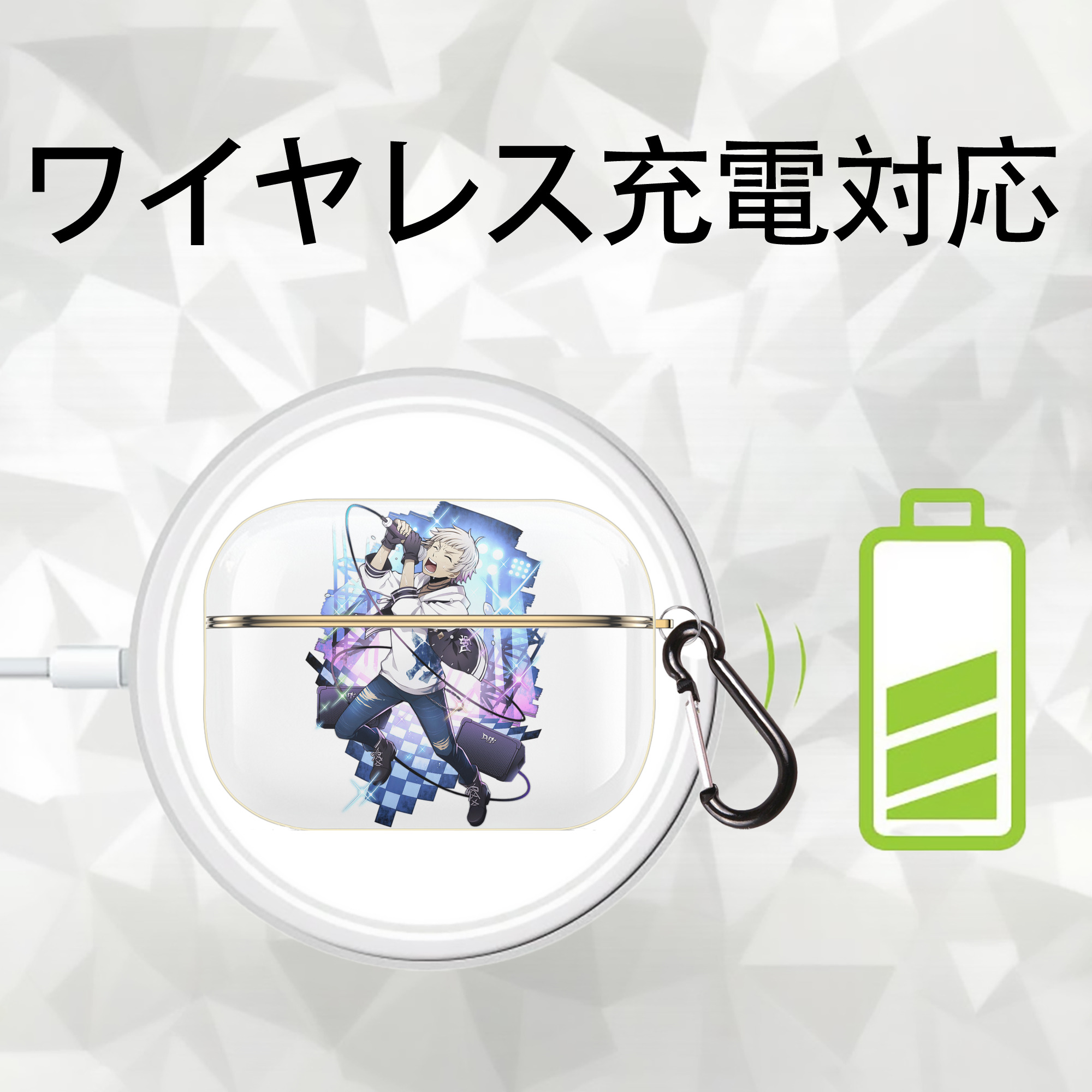 文豪ストレイドッグス Bungo Stray Dogs 【AirPods Pro用】ハードシェル保護ケース｜耐衝撃・防指紋・カラビナ付き商品仕様