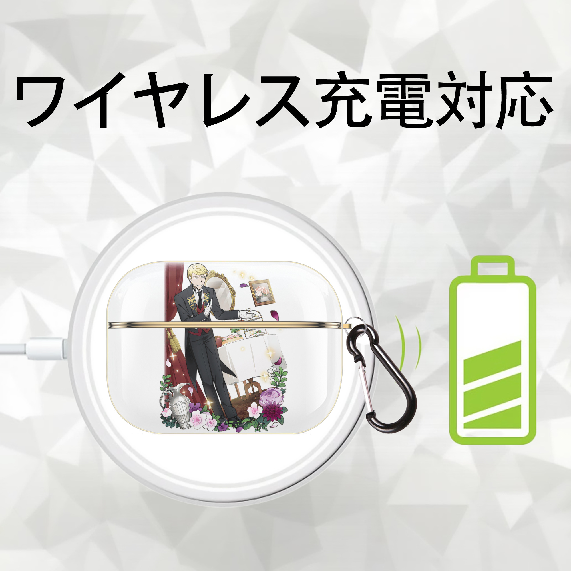 文豪ストレイドッグス Bungo Stray Dogs 【AirPods Pro用】ハードシェル保護ケース｜耐衝撃・防指紋・カラビナ付き商品仕様