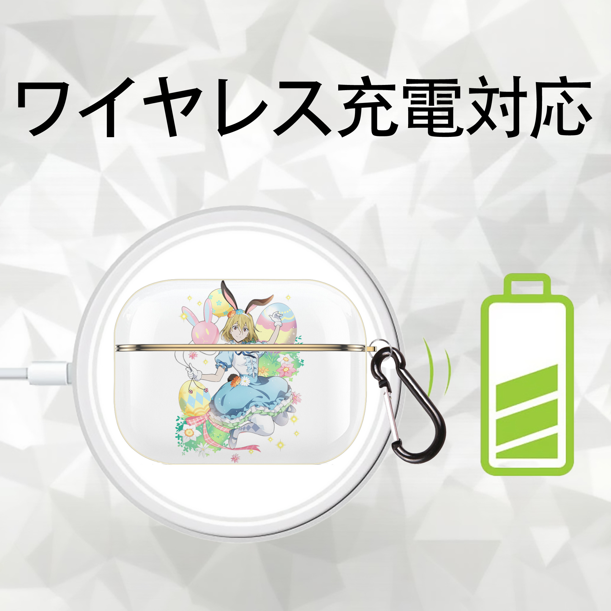 文豪ストレイドッグス Bungo Stray Dogs 【AirPods Pro用】ハードシェル保護ケース｜耐衝撃・防指紋・カラビナ付き商品仕様
