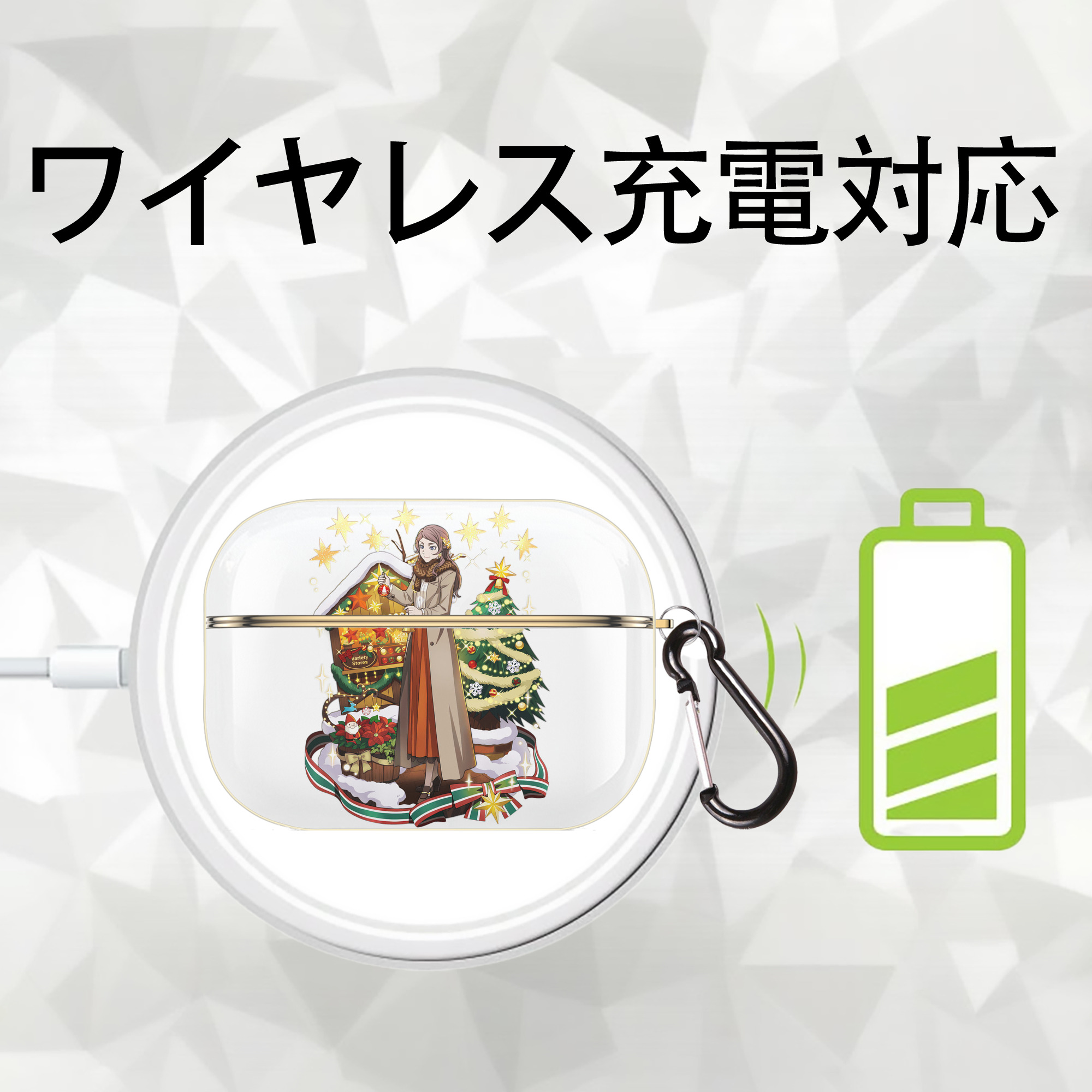 文豪ストレイドッグス Bungo Stray Dogs 【AirPods Pro用】ハードシェル保護ケース｜耐衝撃・防指紋・カラビナ付き商品仕様