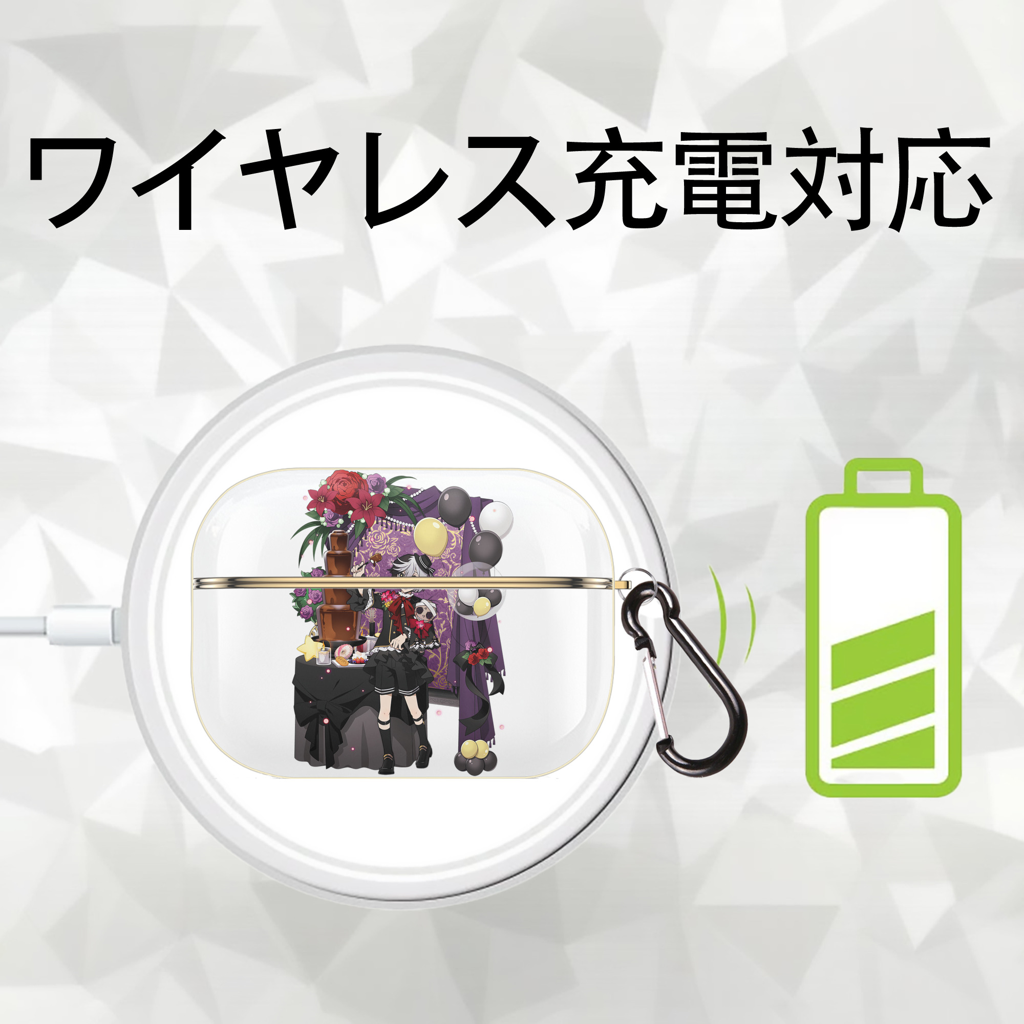 文豪ストレイドッグス Bungo Stray Dogs 【AirPods Pro用】ハードシェル保護ケース｜耐衝撃・防指紋・カラビナ付き商品仕様